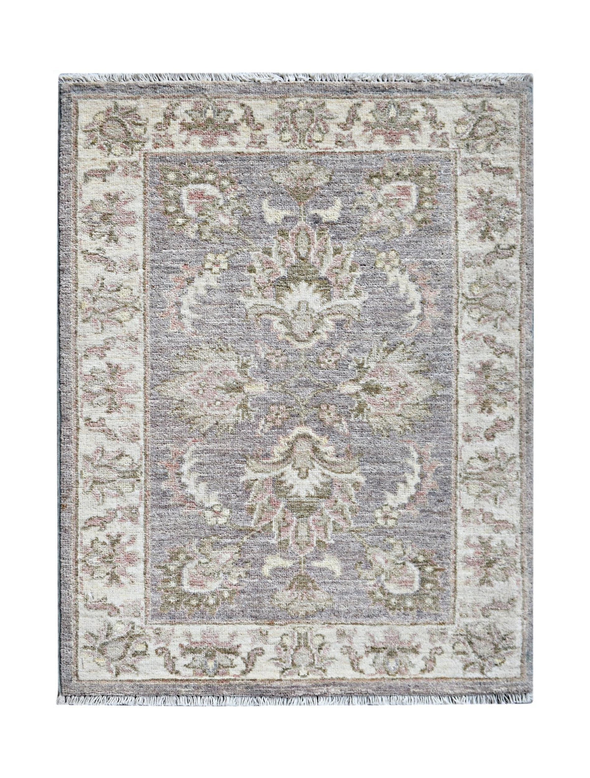 Handmade Mini Afghan Chobi Rug | 89 x 67 cm | 2'3" x 2'3" - Najaf Rugs & Textile