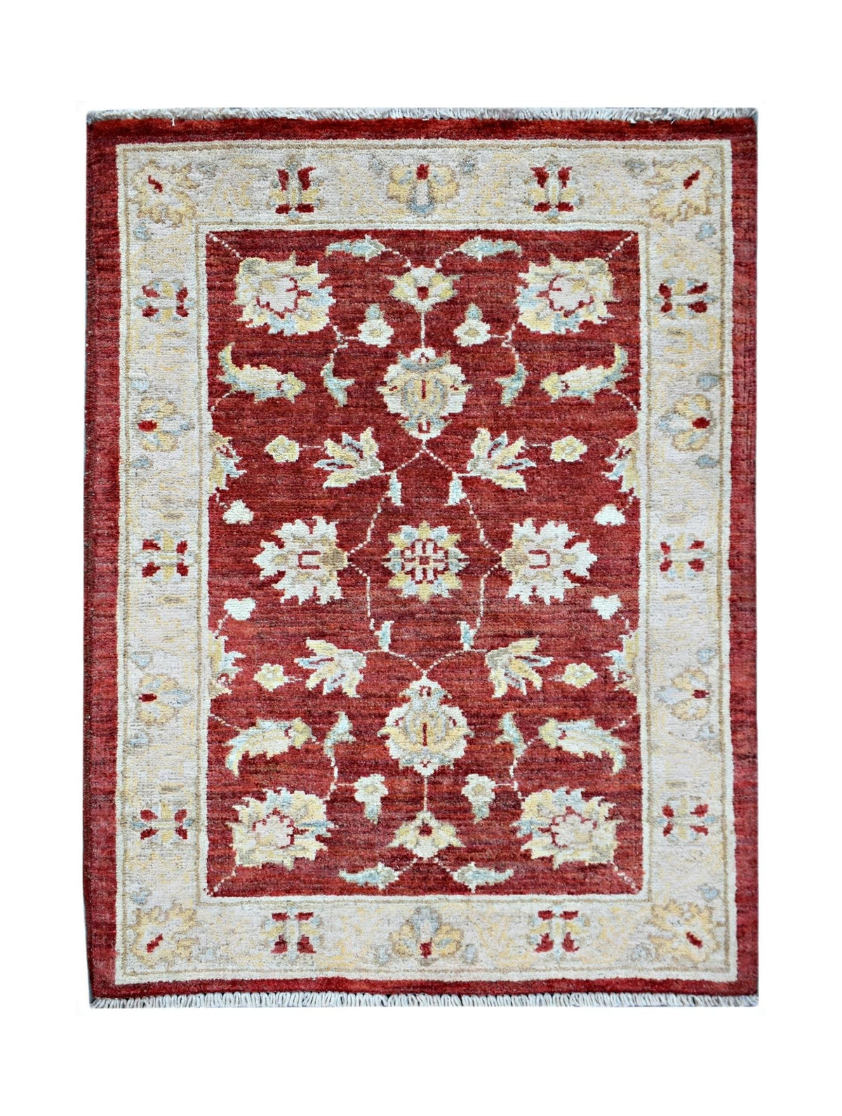 Handmade Mini Afghan Chobi Rug | 90 x 63 cm | 2'11" x 2'1" - Najaf Rugs & Textile