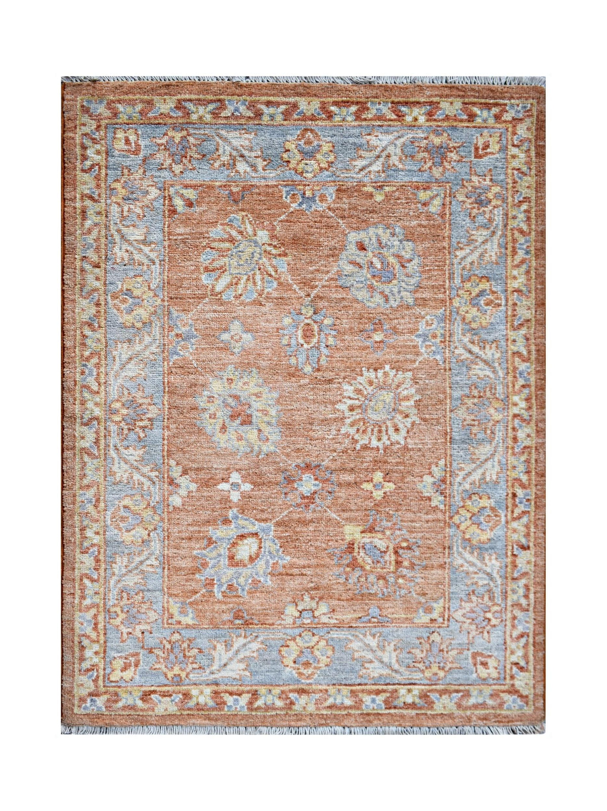 Handmade Mini Afghan Chobi Rug | 98 x 66 cm | 3'3" x 2'2" - Najaf Rugs & Textile