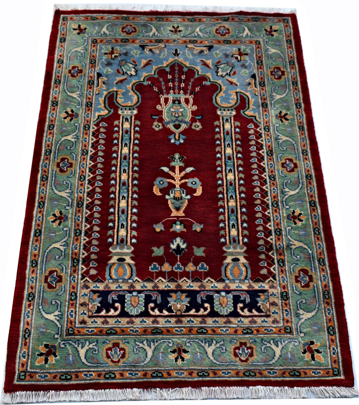Handmade Traditional Prayer Rug | 120 x 80 cm | 4' x 2'8" - Najaf Rugs & Textile