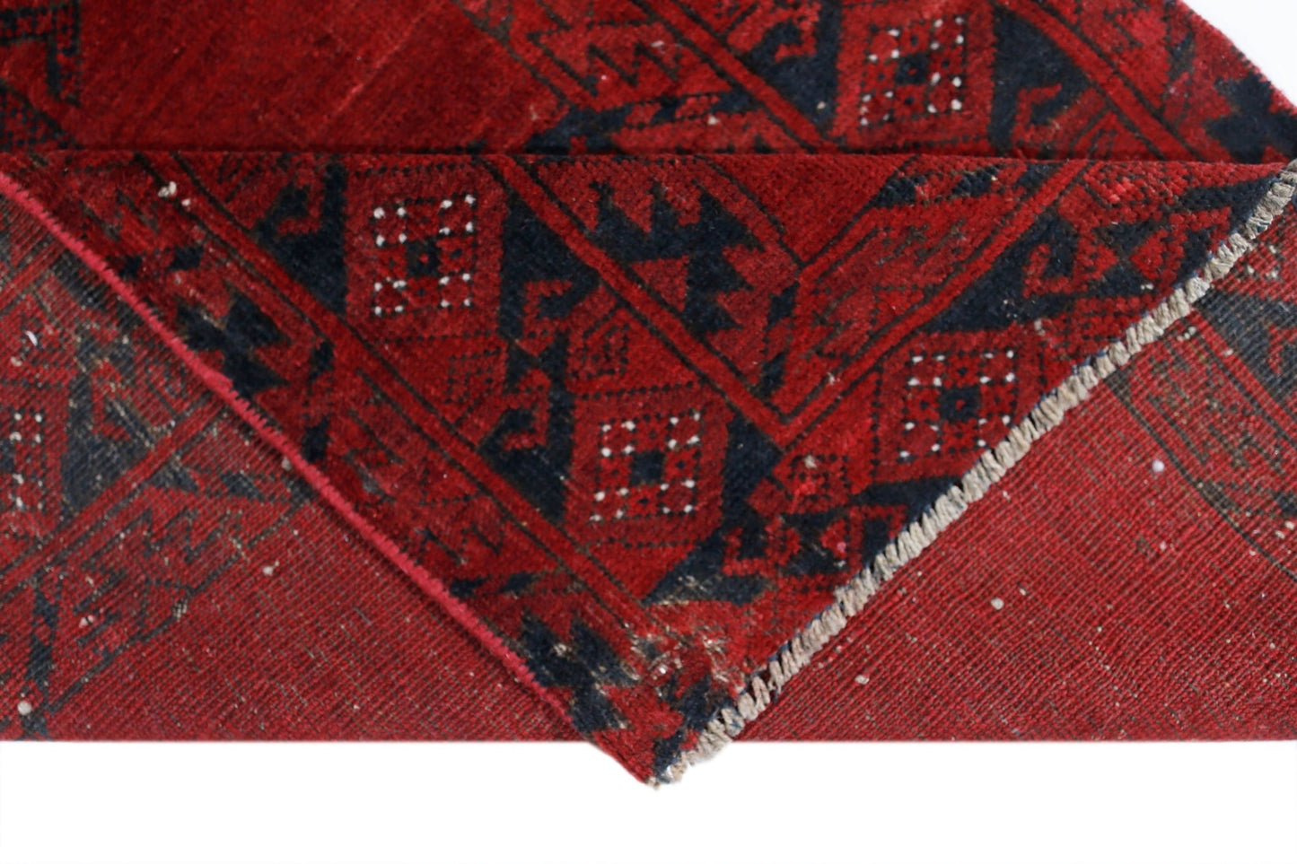 Handmade Vintage Afghan Turkmen Prayer Rug | 99 x 78 cm | 3'3" x 2'7" - Najaf Rugs & Textile