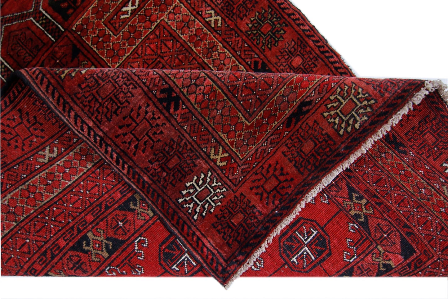 Handmade Afghan Turkmen Prayer Rug | 115 x 87 cm | 3'9" x 2'10" - Najaf Rugs & Textile