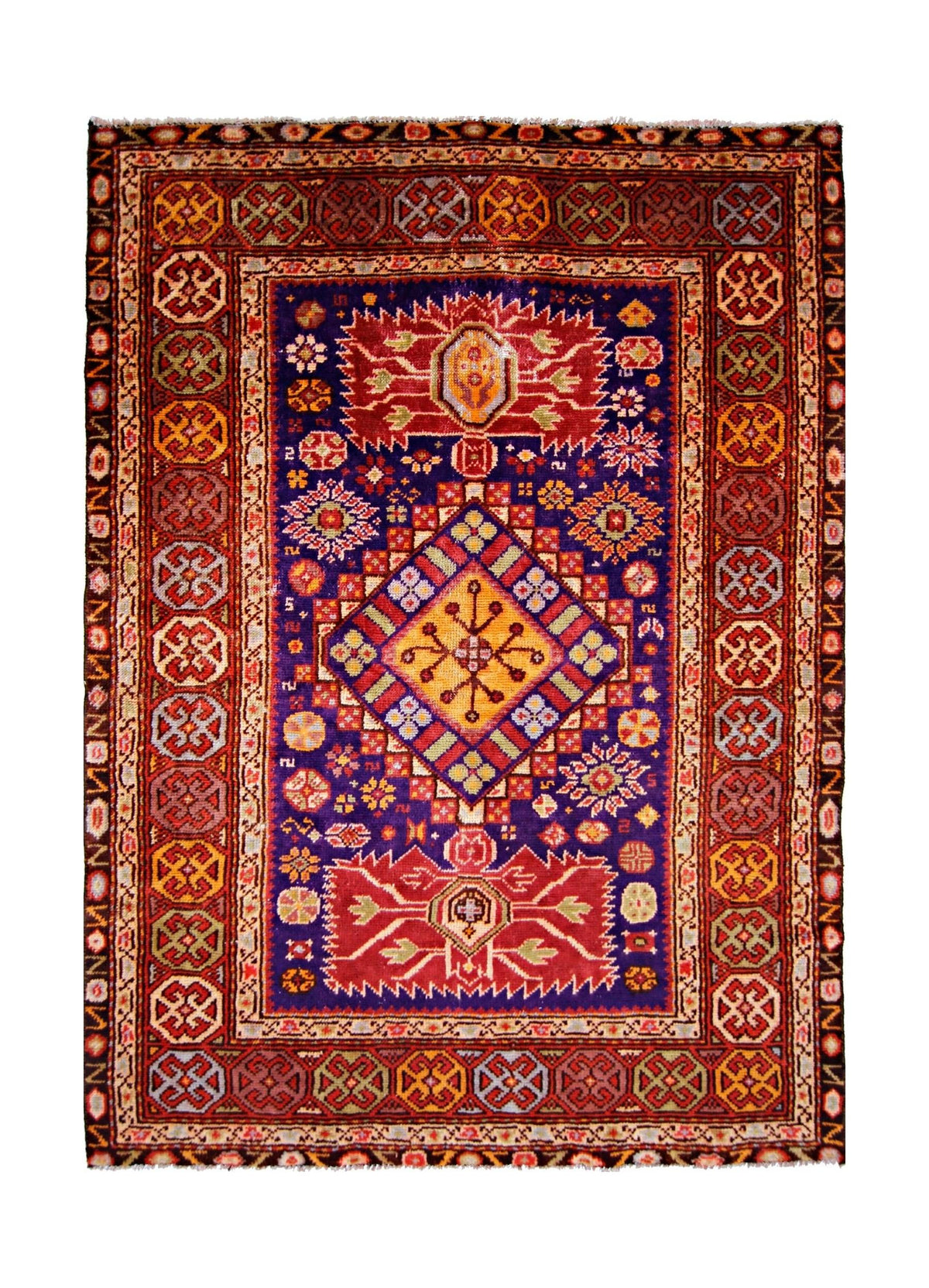Handmade Vintage Turkish Rug | 139 x 98 cm | 4'7" x 3'2" - Najaf Rugs & Textile