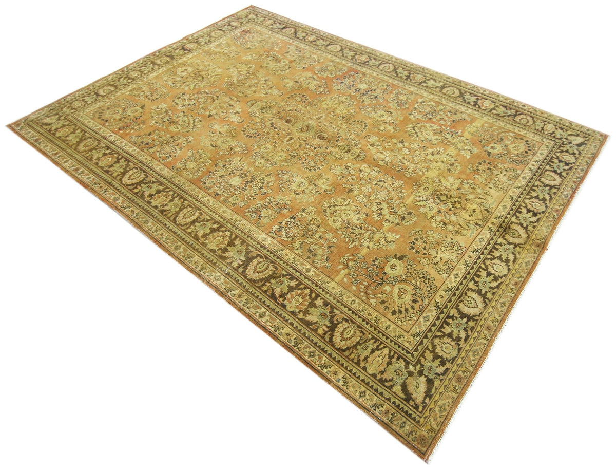 Handmade Vintage Persian Rug | 226 x 159 cm | 7'5" x 5'2" - Najaf Rugs & Textile