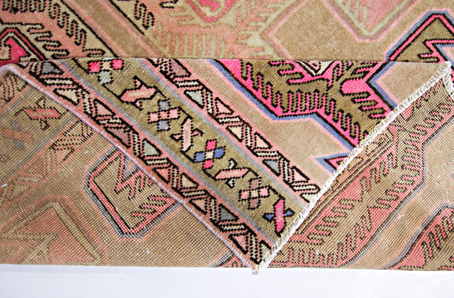 Handmade Vintage Persian Ardebil Rug | 226 x 116 cm | 7'5" x 3'10" - Najaf Rugs & Textile