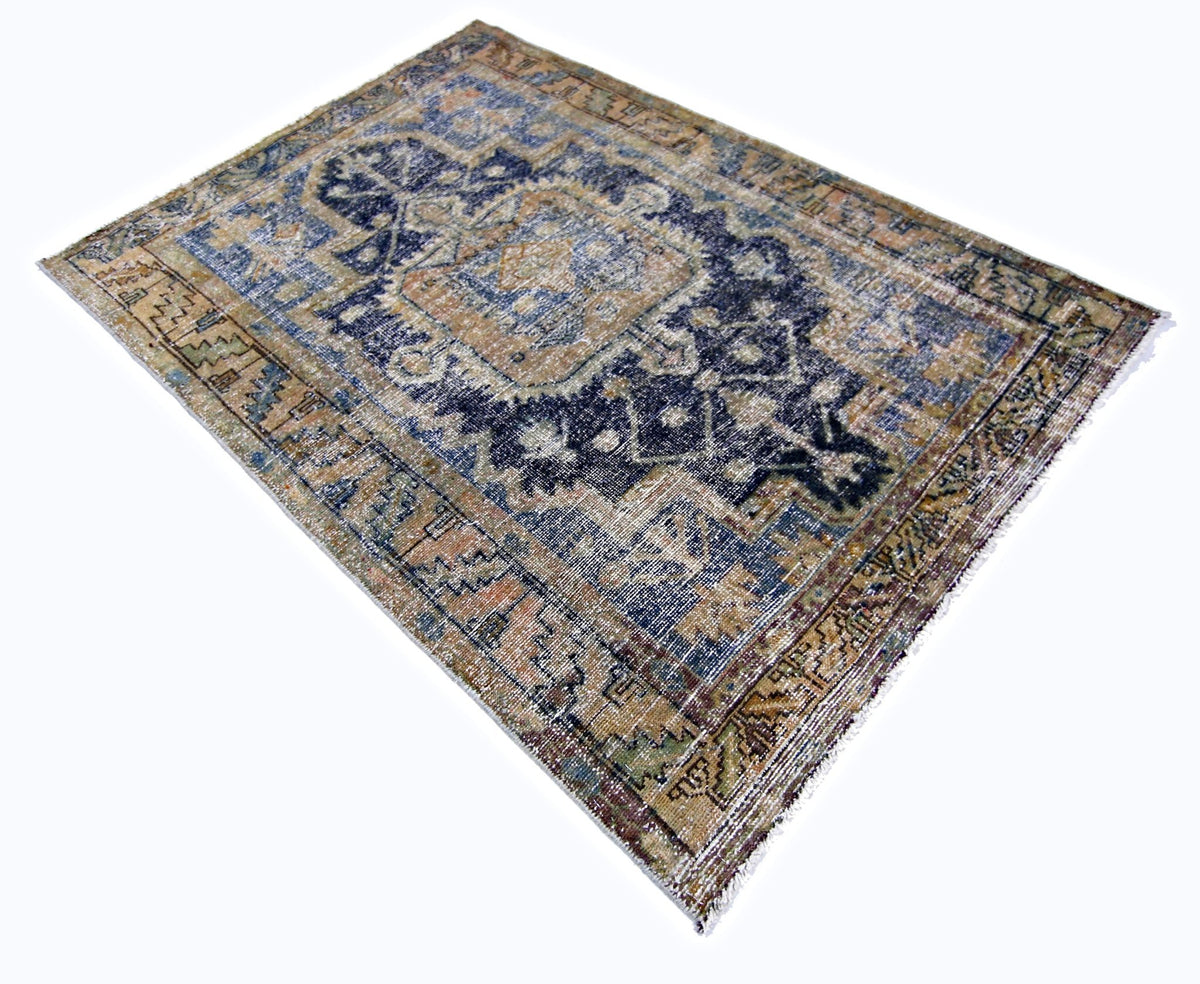 Handmade Vintage Persian Bidjar Rug | 149 x 103 cm | 4'11" x 3'5" - Najaf Rugs & Textile
