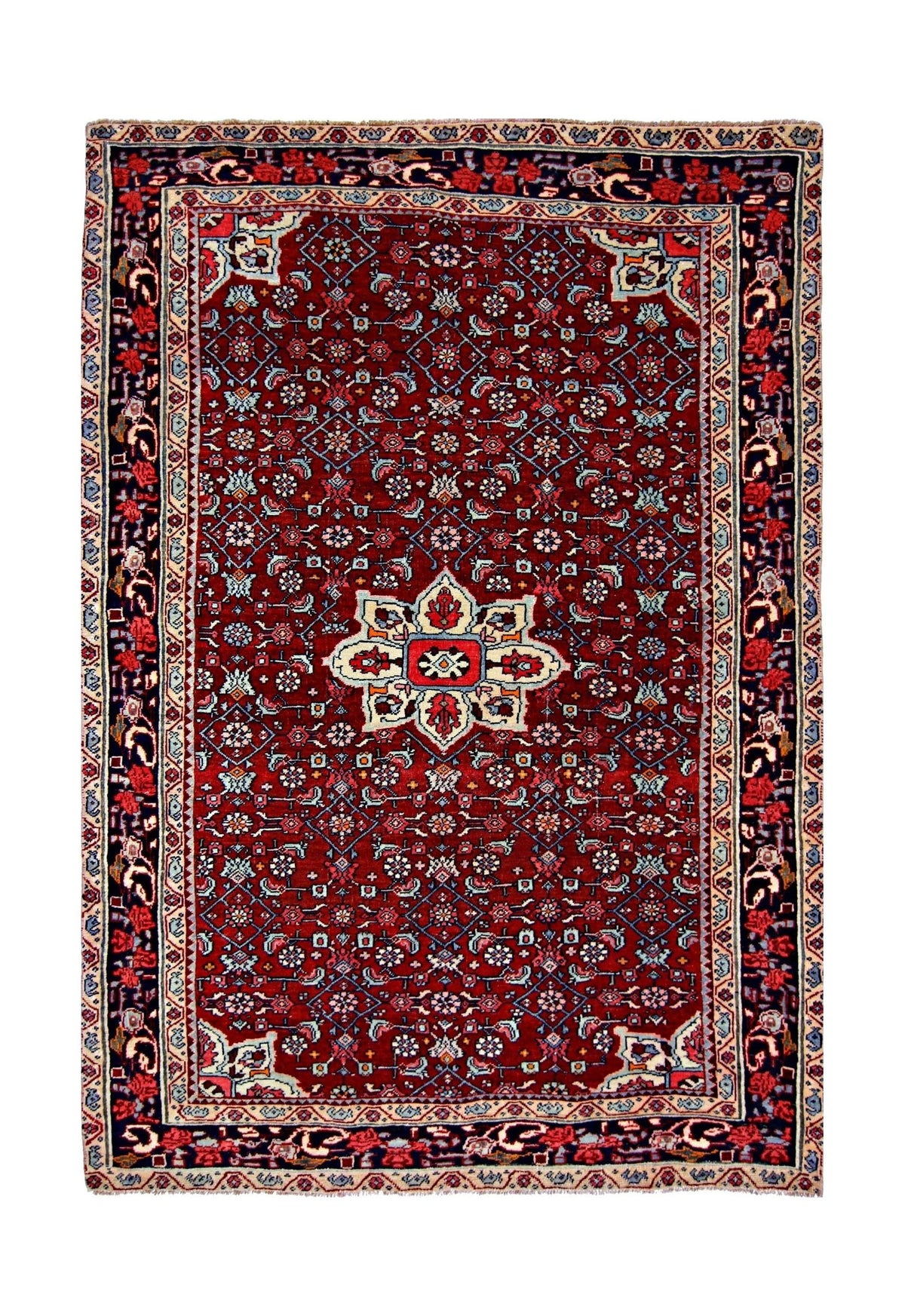 Handmade Vintage Persian Bidjar Rug | 159 x 109 cm | 5'2" x 3'7" - Najaf Rugs & Textile