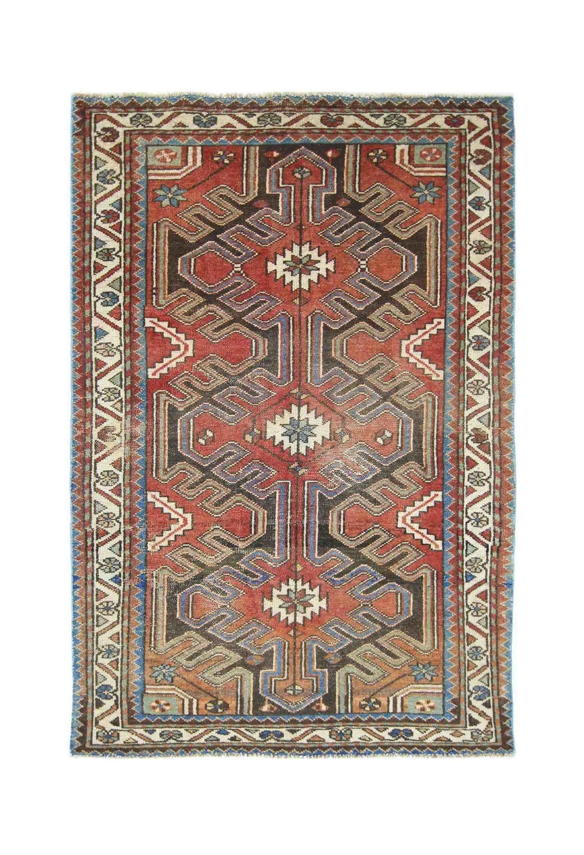 Handmade Vintage Persian Rug | 149 x 100 cm | 4'10" x 3'3" - Najaf Rugs & Textile