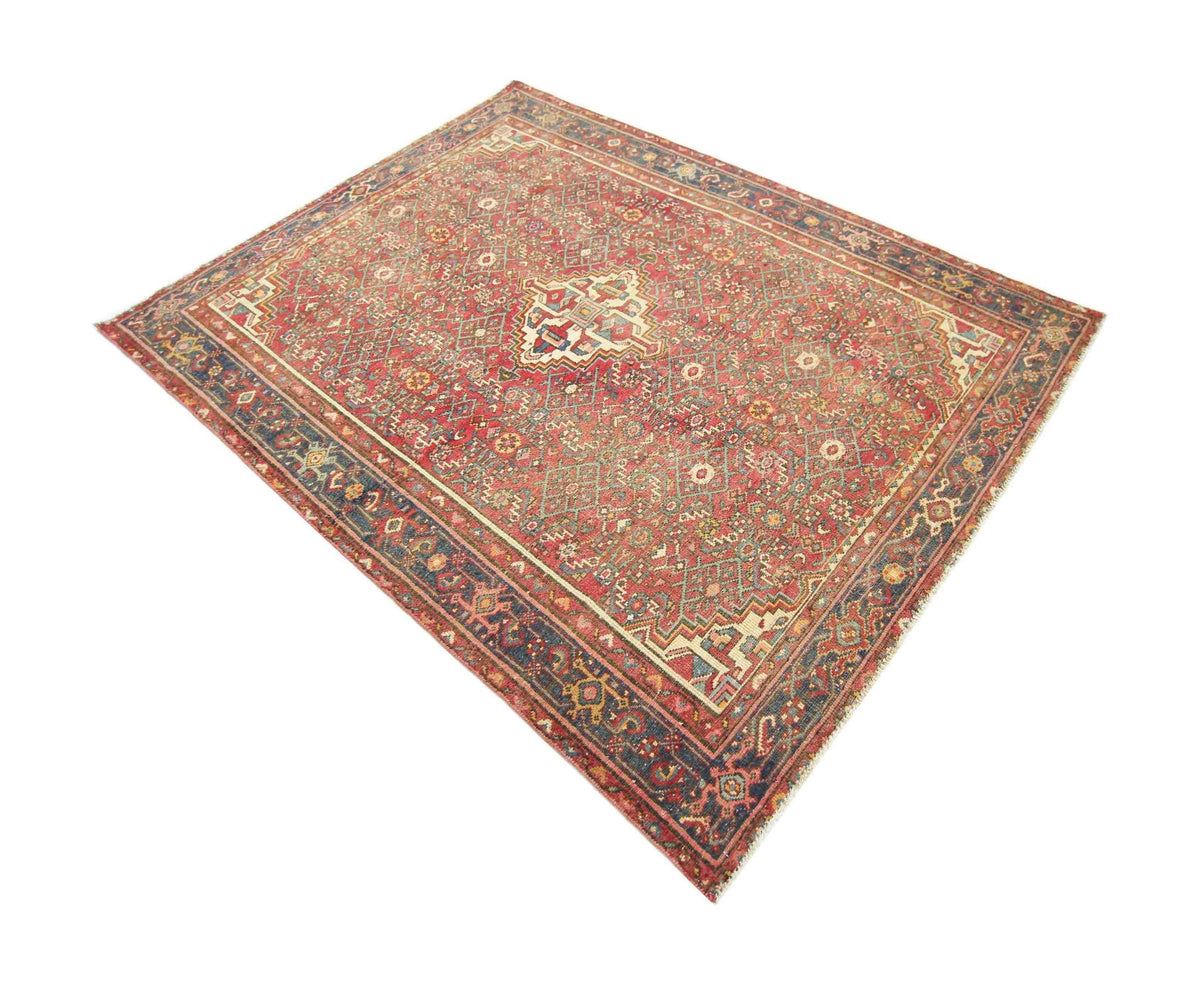 Handmade Vintage Persian Rug | 200 x 155 cm | 6'7" x 5'1" - Najaf Rugs & Textile