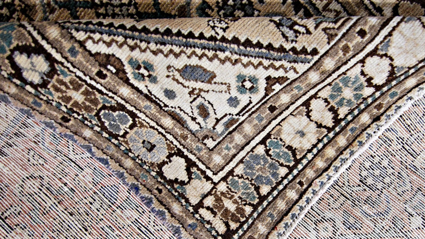 Handmade Vintage Persian Hallway Runner | 323 x 112 cm | 10'7" x 3'8" - Najaf Rugs & Textile
