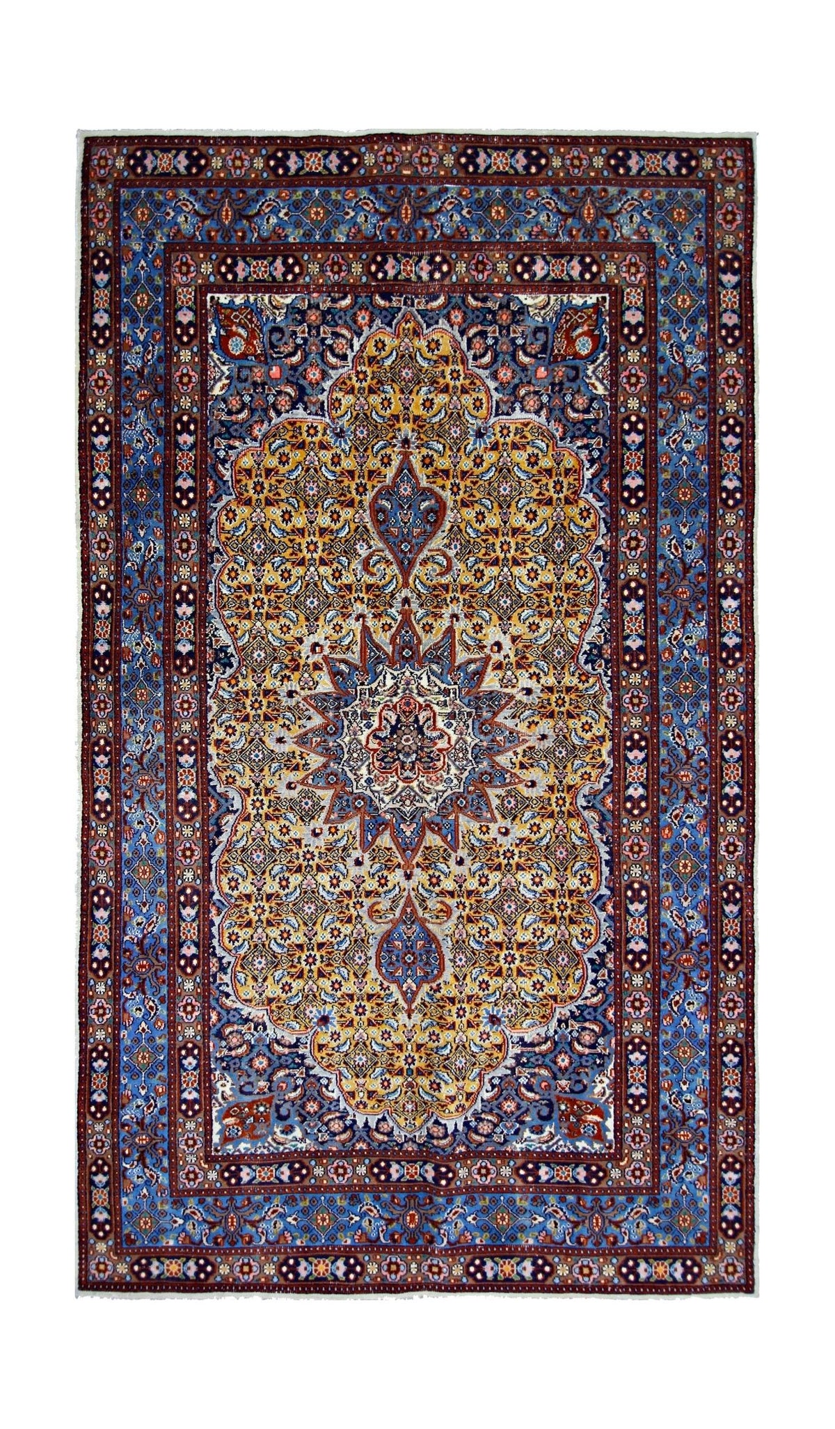 Handmade Vintage Persian Rug | 262 x 142 cm | 8'7" x 4'8" - Najaf Rugs & Textile