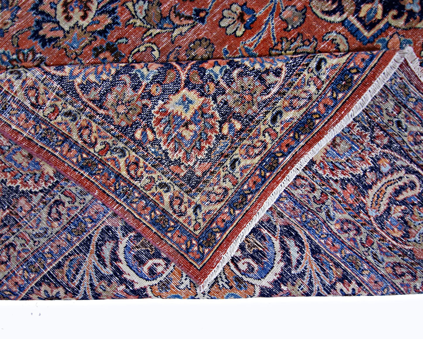 Handmade Vintage Persian Kerman Rug | 344 x 255 cm | 11'4" x 8'4" - Najaf Rugs & Textile