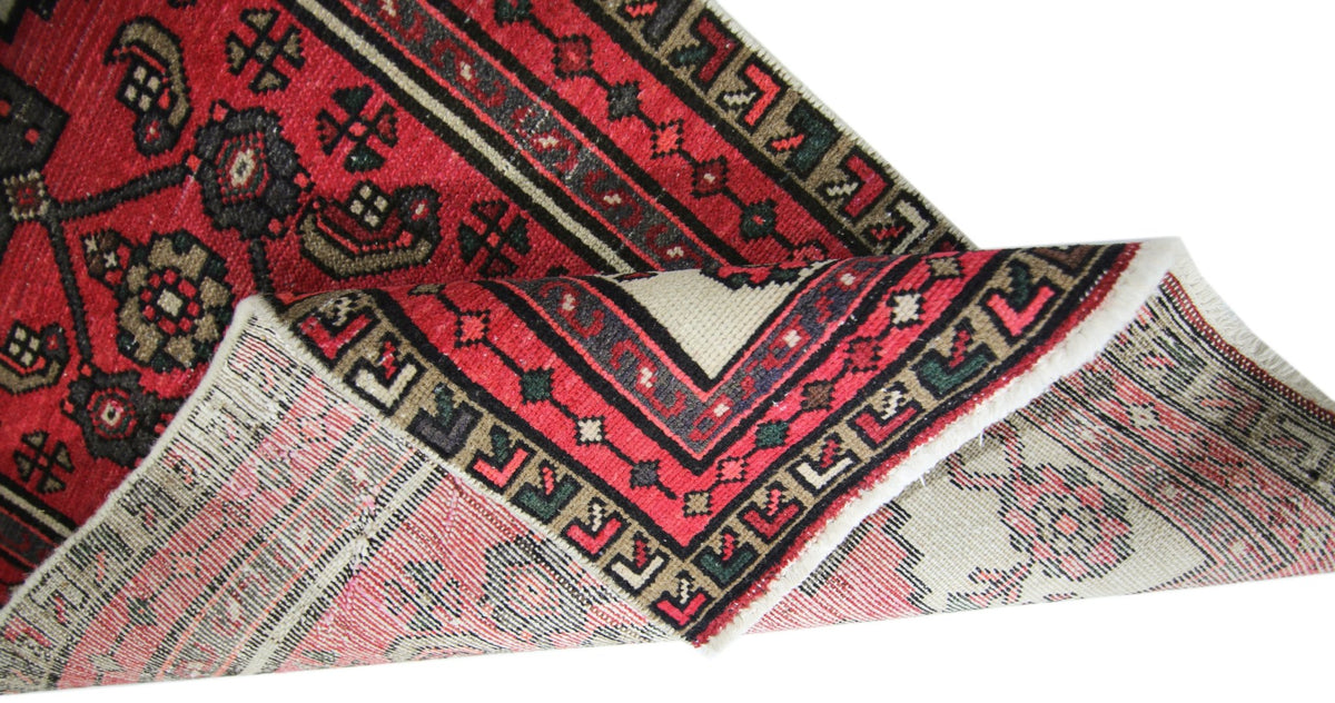 Handmade Vintage Persian Kerman Rug | 114 x 67 cm | 3'9" x 2'2" - Najaf Rugs & Textile