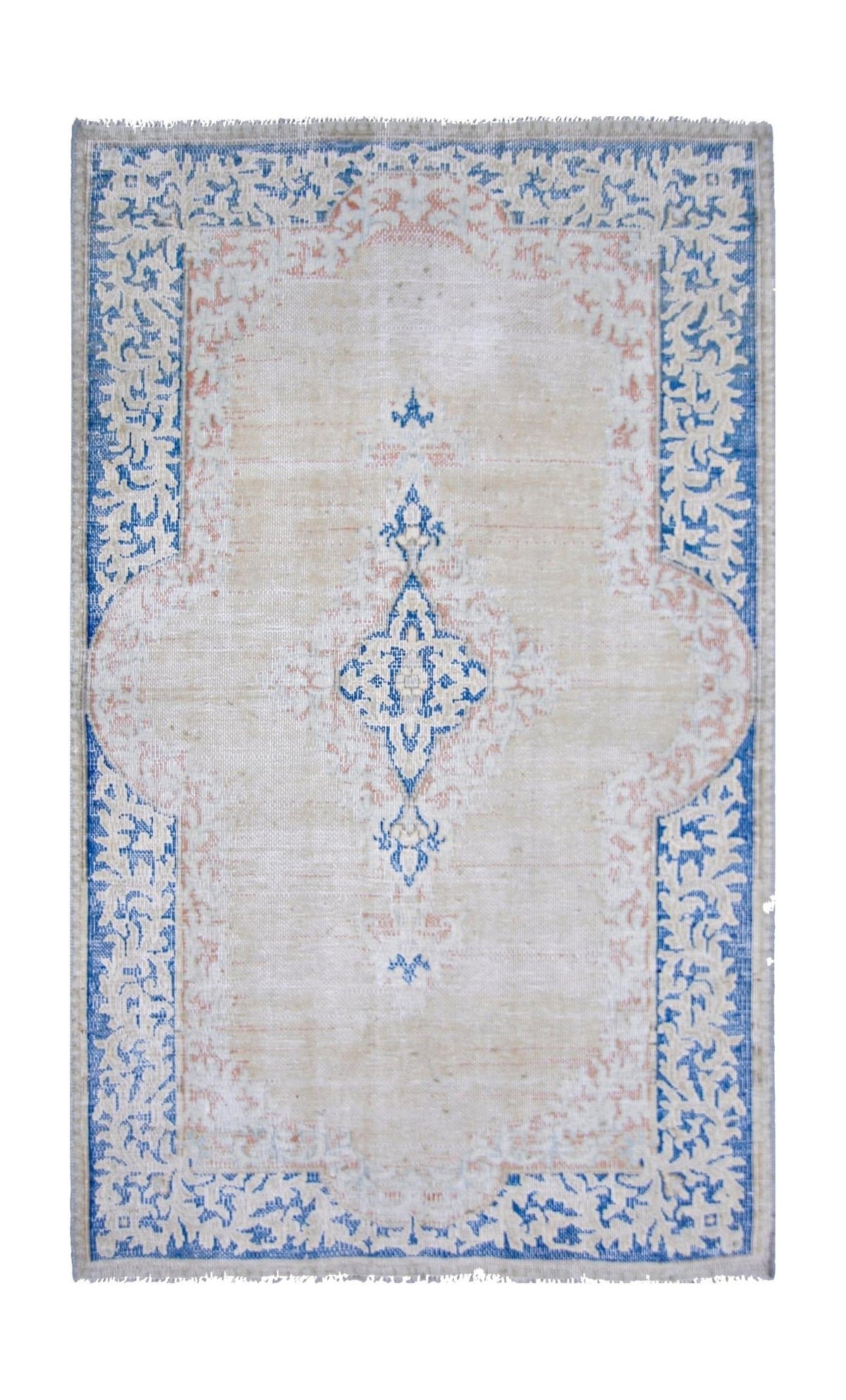 Handmade Vintage Persian Kerman Rug | 141 x 86 cm | 4'7" x 2'10" - Najaf Rugs & Textile