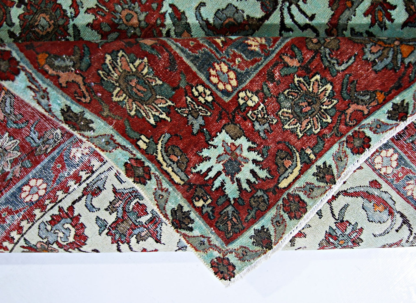 Handmade Vintage Persian Kerman Rug | 204 x 139 cm | 6'8" x 4'7" - Najaf Rugs & Textile