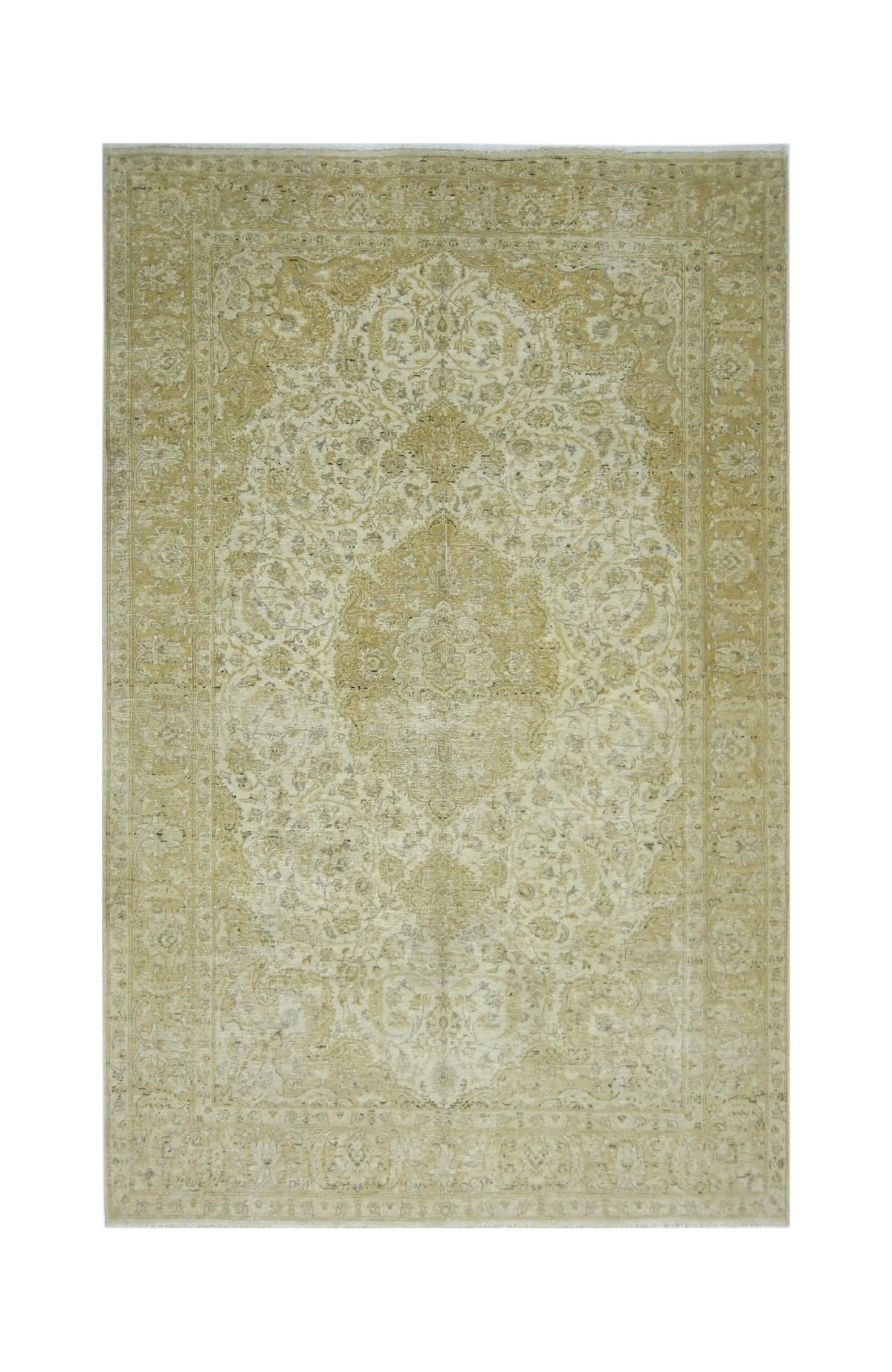 Handmade Vintage Persian Kerman Rug | 213 x 139 cm | 7' x 4'6" - Najaf Rugs & Textile