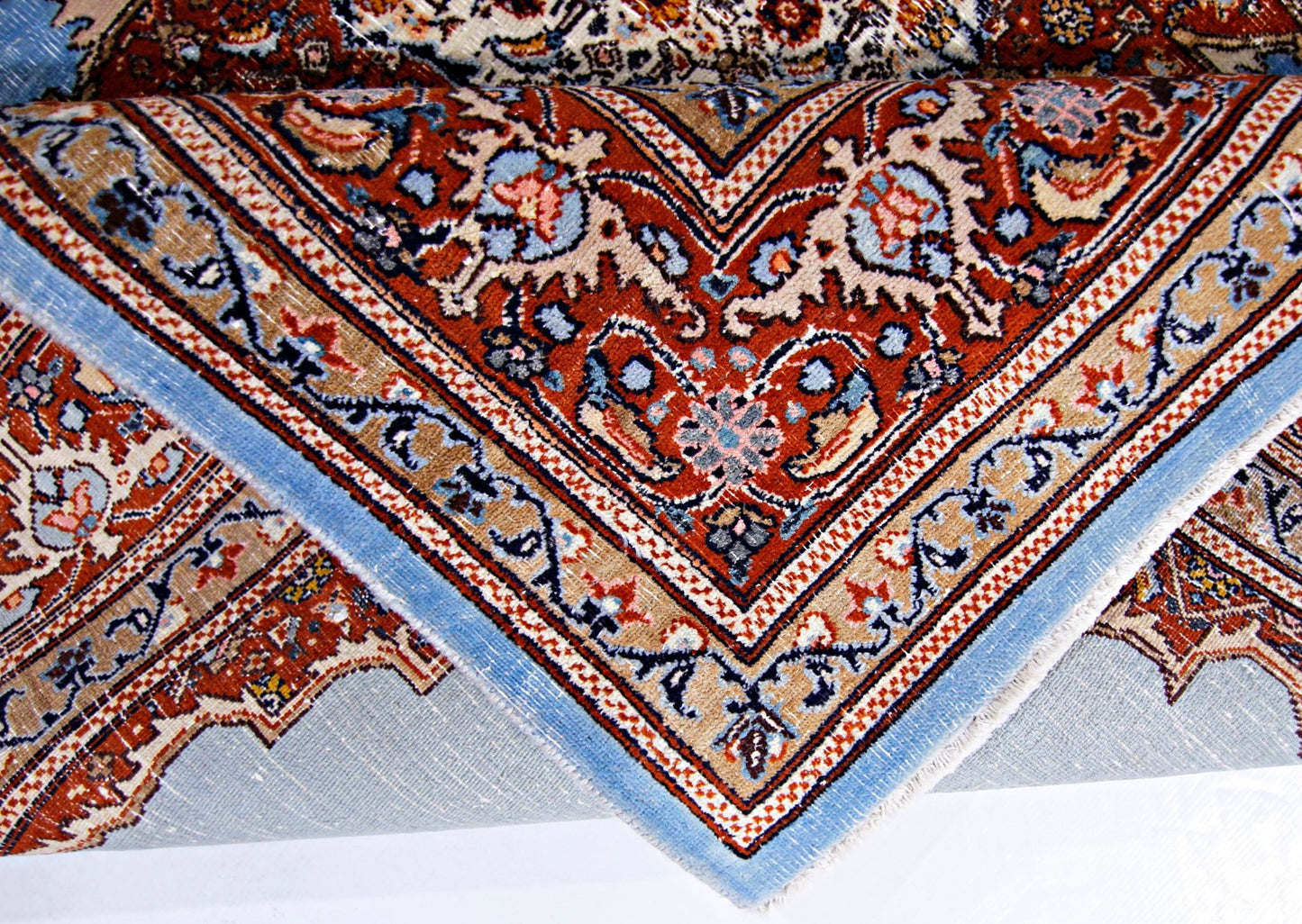 Handmade Vintage Persian Kerman Rug | 219 x 207 cm | 7'2" x 6'9" - Najaf Rugs & Textile