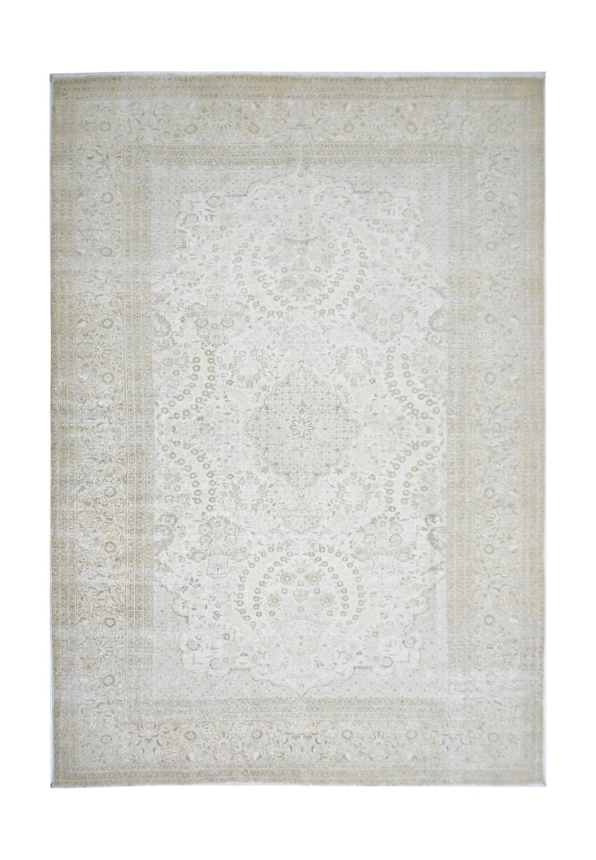 Handmade Vintage Persian Kerman Rug | 281 x 185 cm | 9'3" x 6'1" - Najaf Rugs & Textile