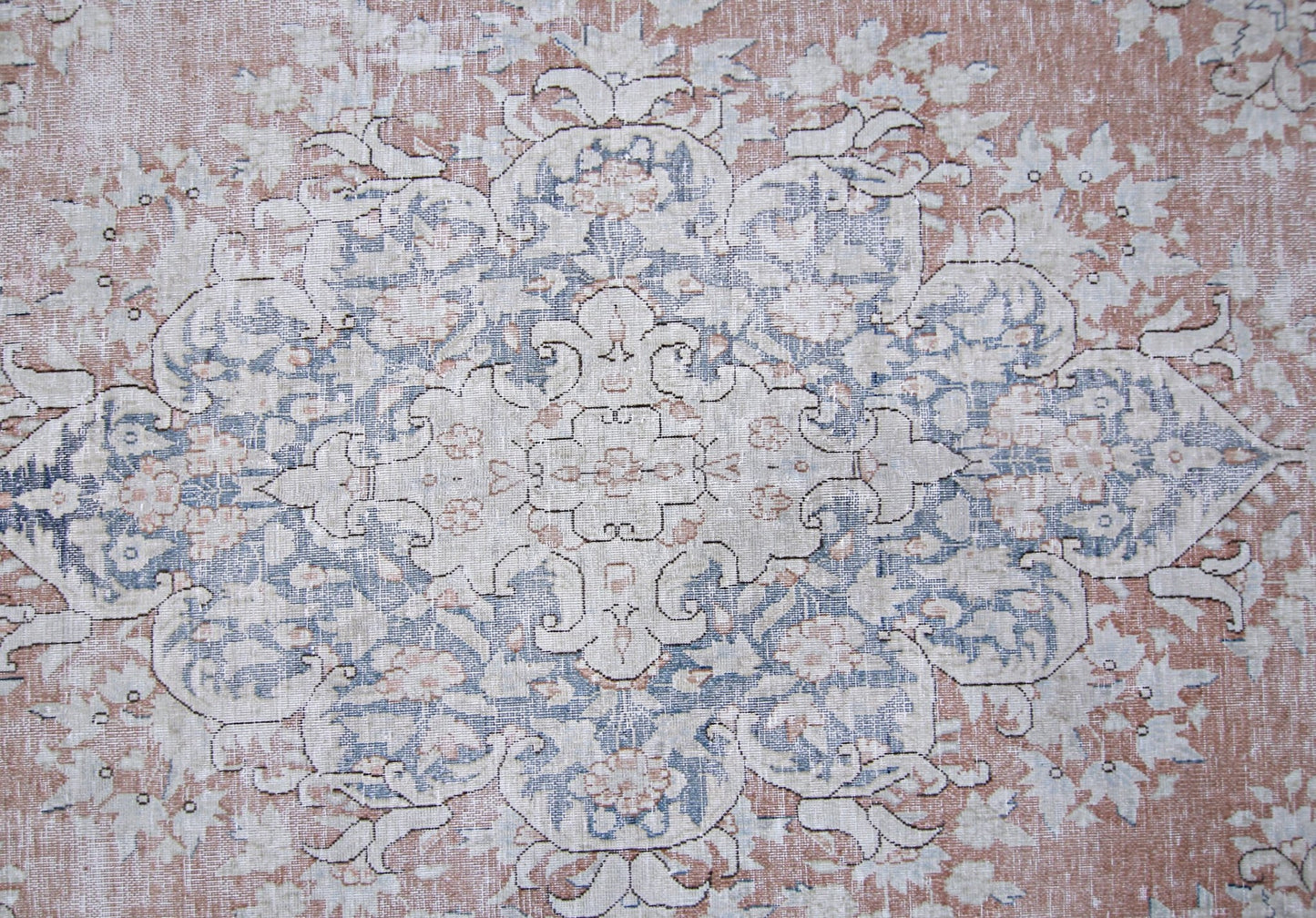 Handmade Vintage Persian Kerman Rug | 423 x 295 cm | 13'10" x 9'8" - Najaf Rugs & Textile