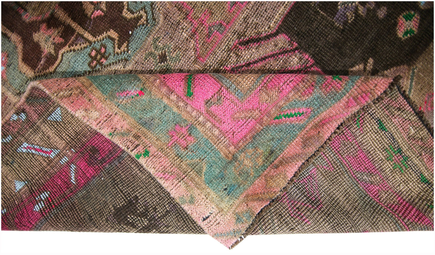 Handmade Vintage Persian Hallway Runner | 340 x 133 cm | 11'2" x 4'5" - Najaf Rugs & Textile