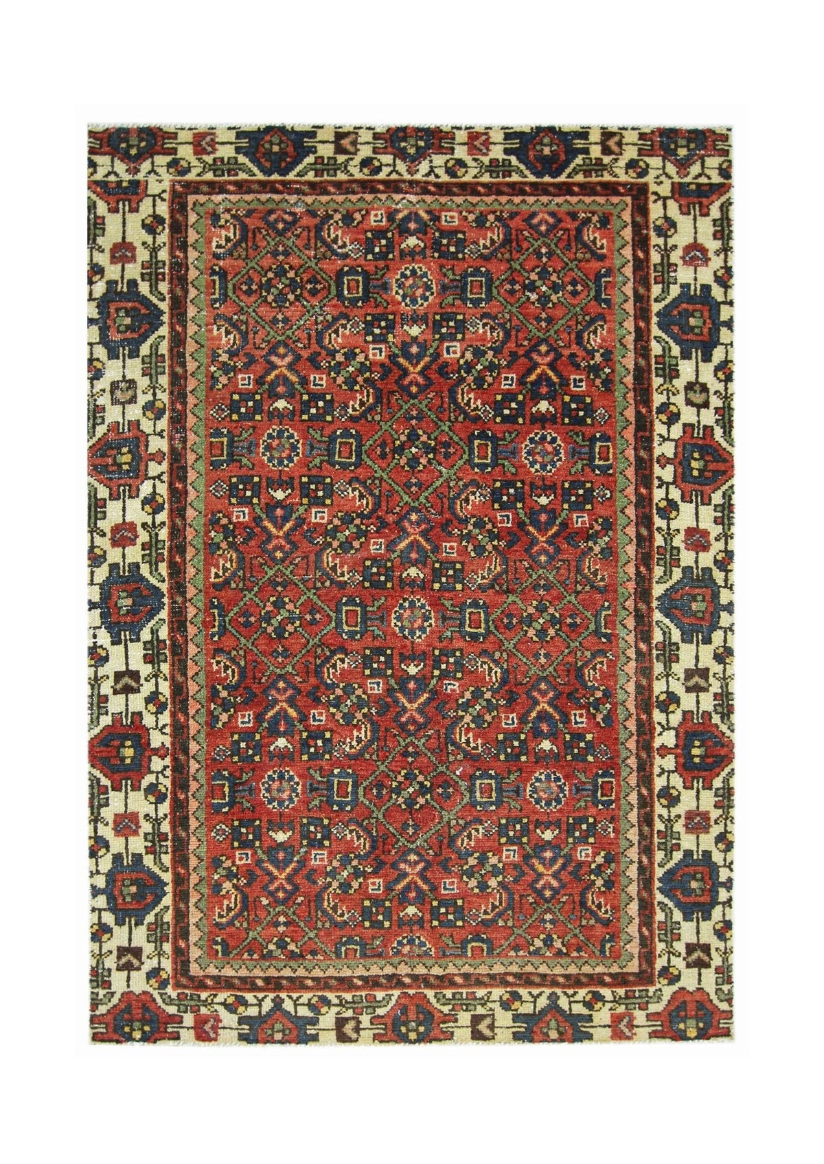 Handmade Vintage Persian Rug | 134 x 95 cm | 4'5" x 3'1" - Najaf Rugs & Textile