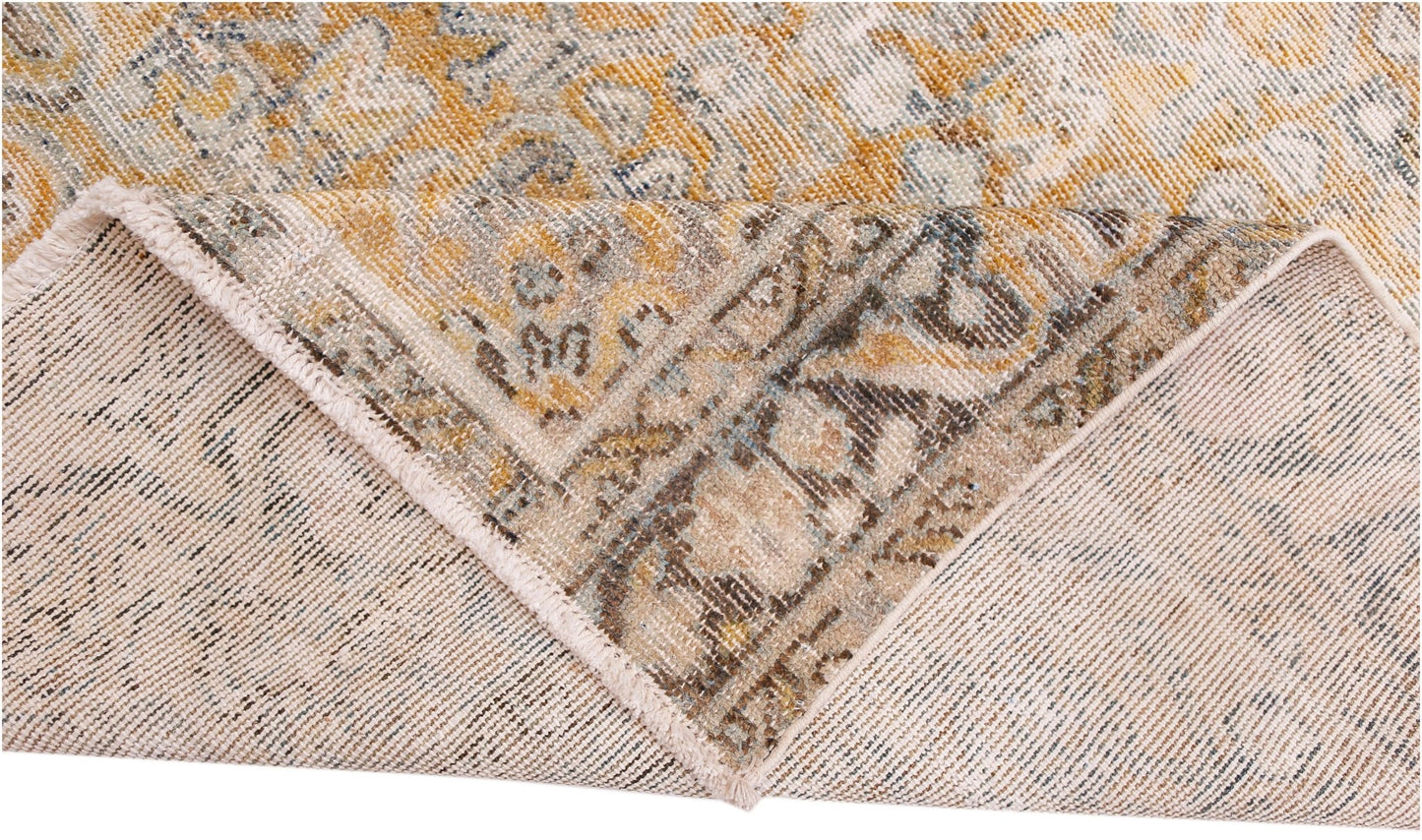 Handmade Vintage Persian Hallway Runner | 462 x 109 cm | 15'2" x 3'7" - Najaf Rugs & Textile