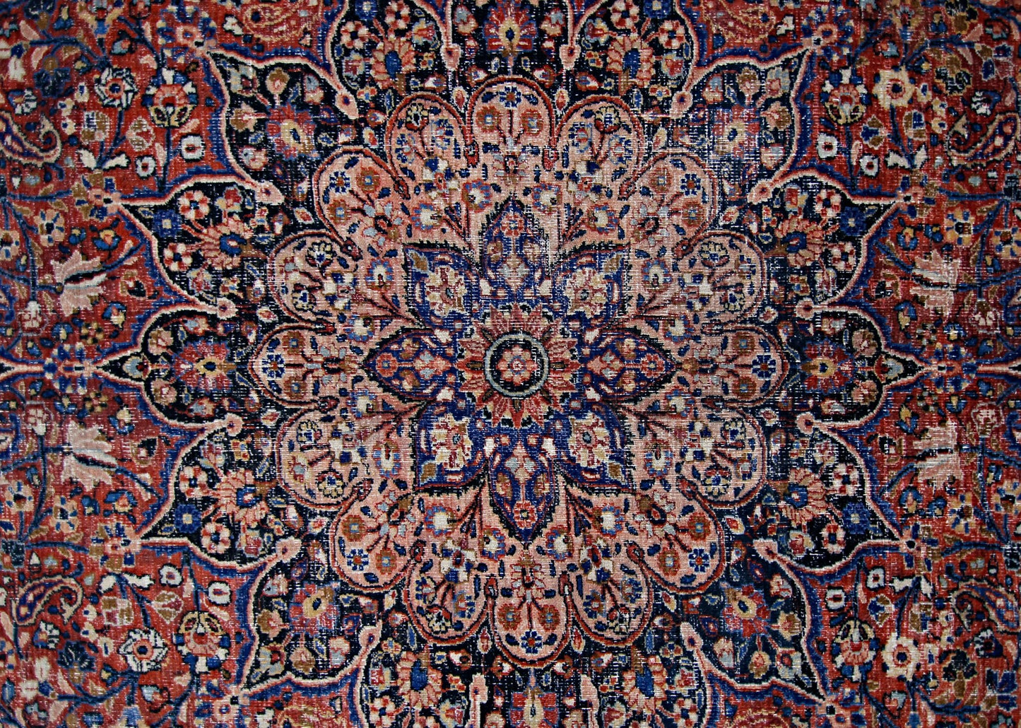 Handmade Vintage Persian Moud Rug | 399 x 287 cm | 13'1" x 9'5" - Najaf Rugs & Textile