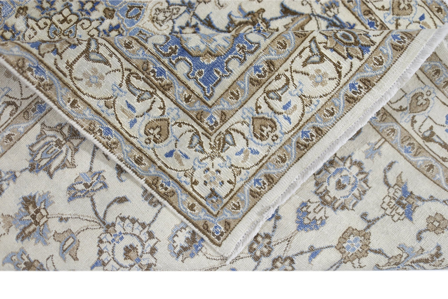 Handmade Vintage Persian Nain Rug | 203 x 120 cm | 6'8" x 3'11" - Najaf Rugs & Textile