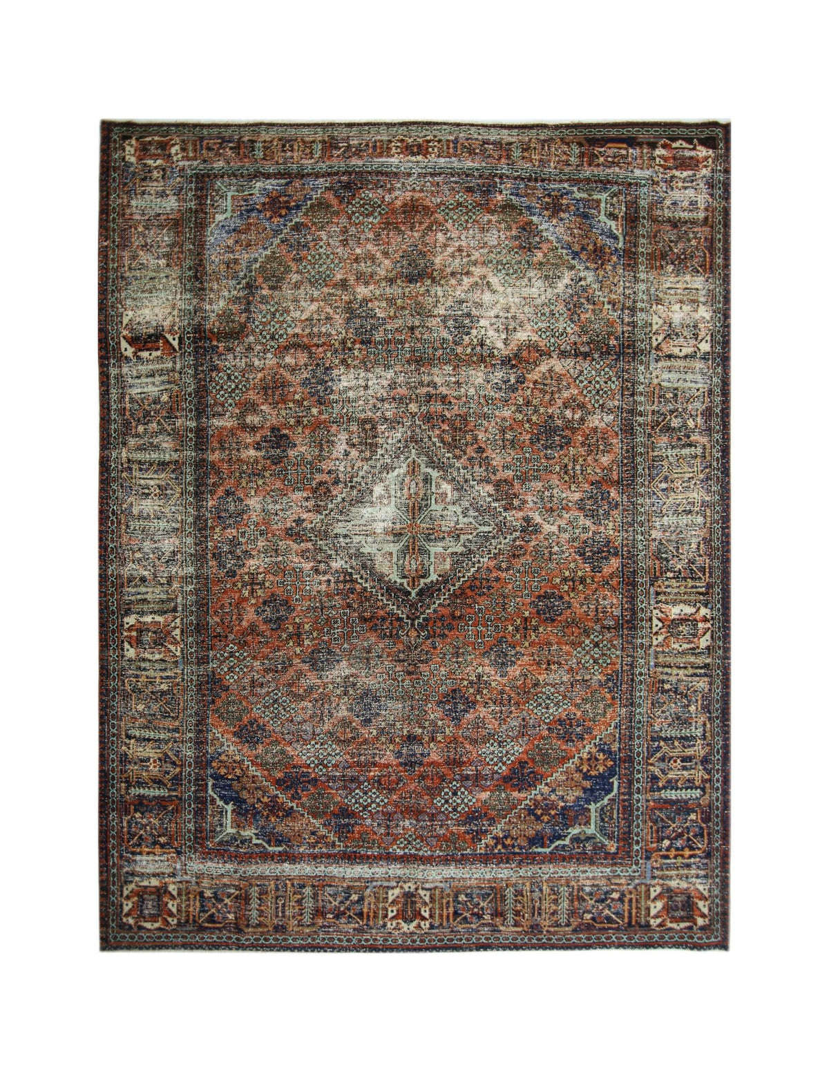 Handmade Vintage Persian Ghashghai Rug | 318 x 219 cm | 10'5" x 7'2" - Najaf Rugs & Textile