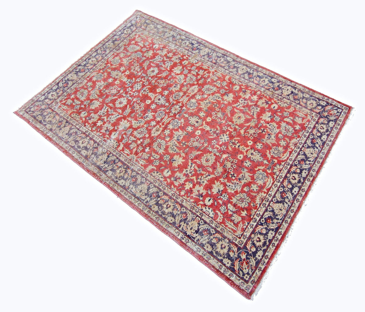 Handmade Vintage Persian Rug | 120 x 82 cm | 3'11" x 2'8" - Najaf Rugs & Textile