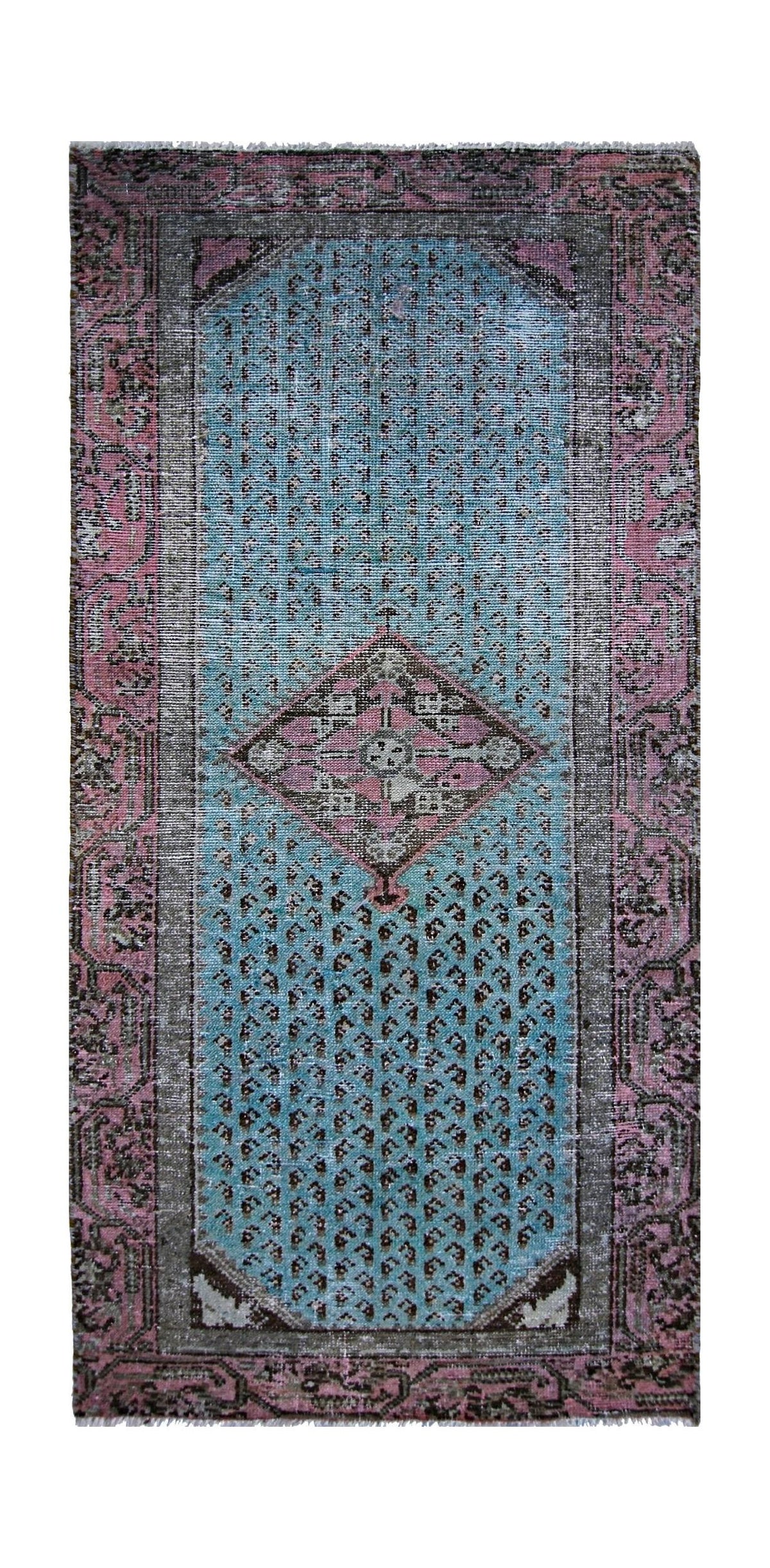 Handmade Vintage Persian Rug | 141 x 68 cm | 4'8" x 2'3" - Najaf Rugs & Textile
