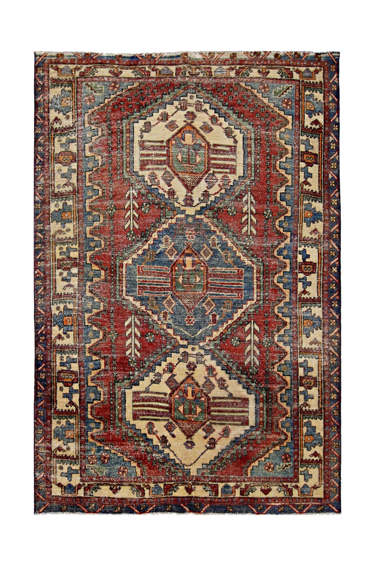 Handmade Vintage Persian Rug | 193 x 139 cm | 6'4" x 4'7" - Najaf Rugs & Textile