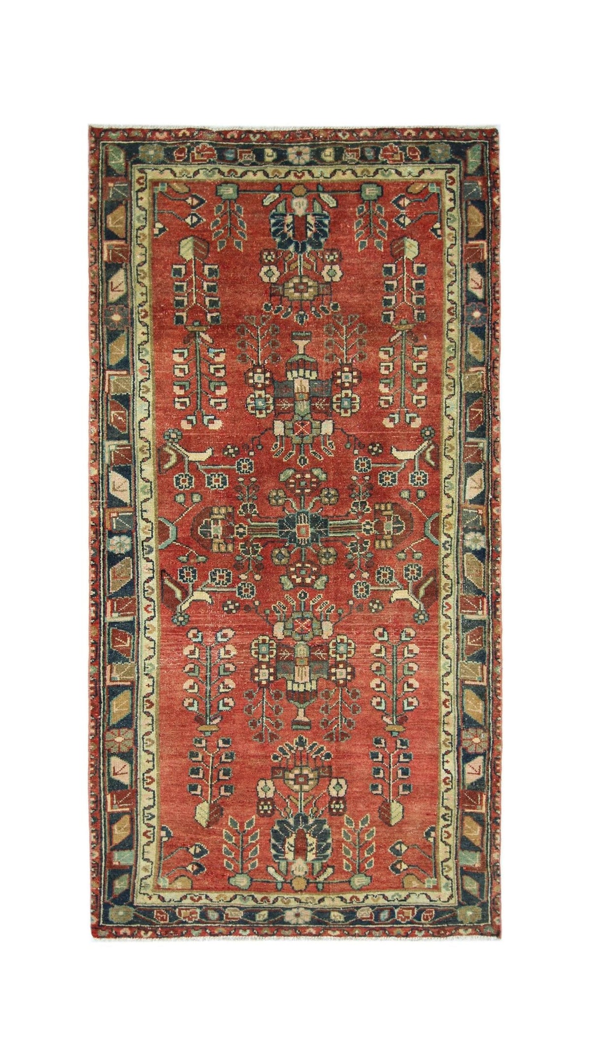 Handmade Vintage Persian Rug | 197 x 98 cm | 6'5" x 3'3" - Najaf Rugs & Textile