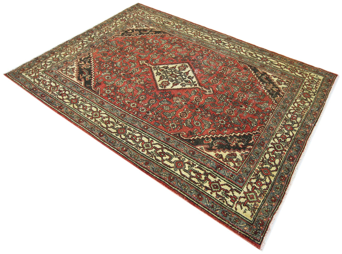 Handmade Vintage Persian Rug | 200 x 135 cm | 6'7" x 4'5" - Najaf Rugs & Textile