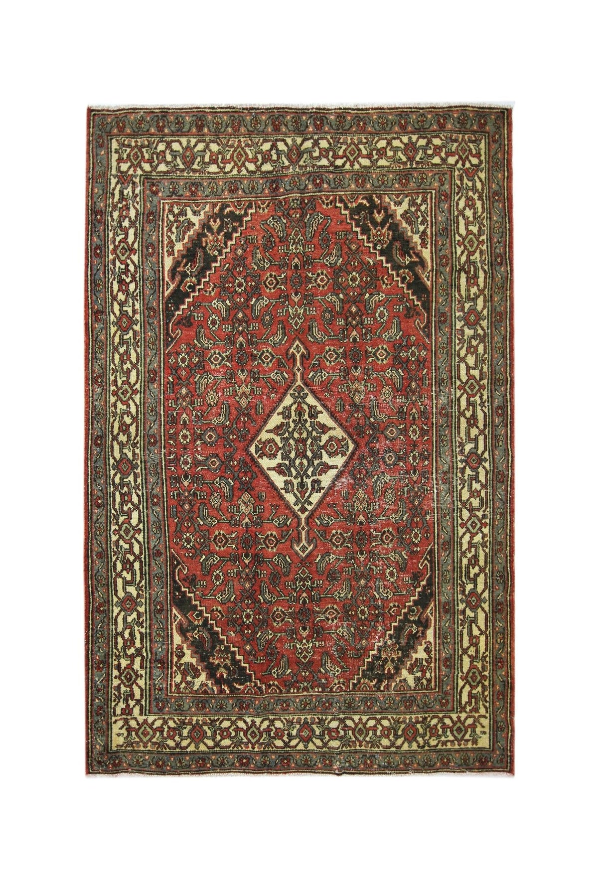 Handmade Vintage Persian Rug | 200 x 135 cm | 6'7" x 4'5" - Najaf Rugs & Textile