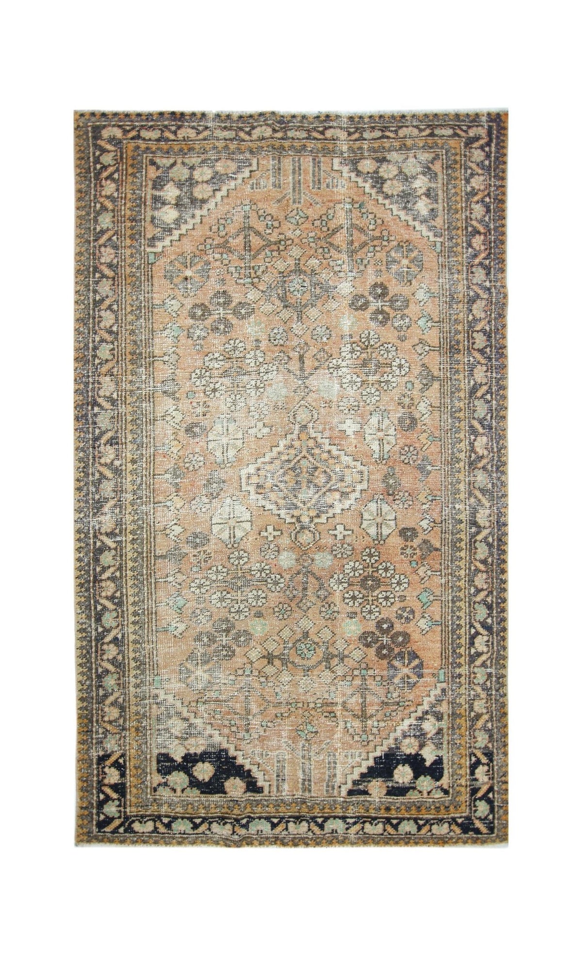 Handmade Vintage Persian Rug | 201 x 117 cm | 6'7" x 3'10" - Najaf Rugs & Textile