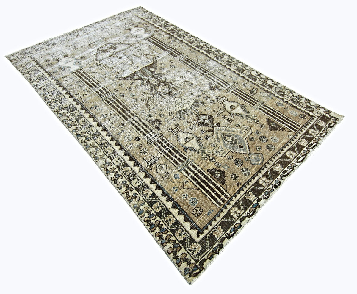 Handmade Vintage Persian Rug | 211 x 127 cm | 6'11" x 4'2" - Najaf Rugs & Textile