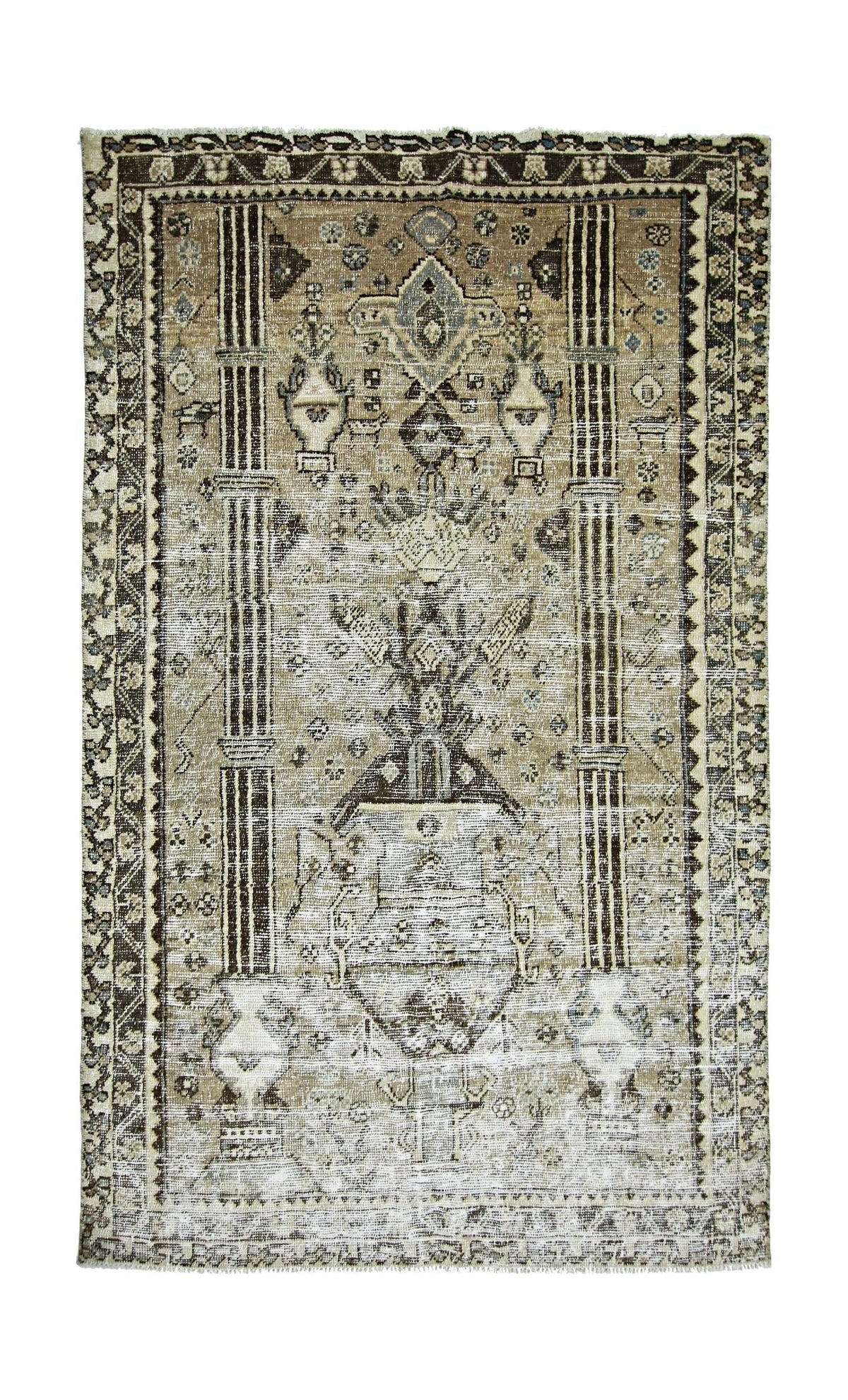 Handmade Vintage Persian Rug | 211 x 127 cm | 6'11" x 4'2" - Najaf Rugs & Textile