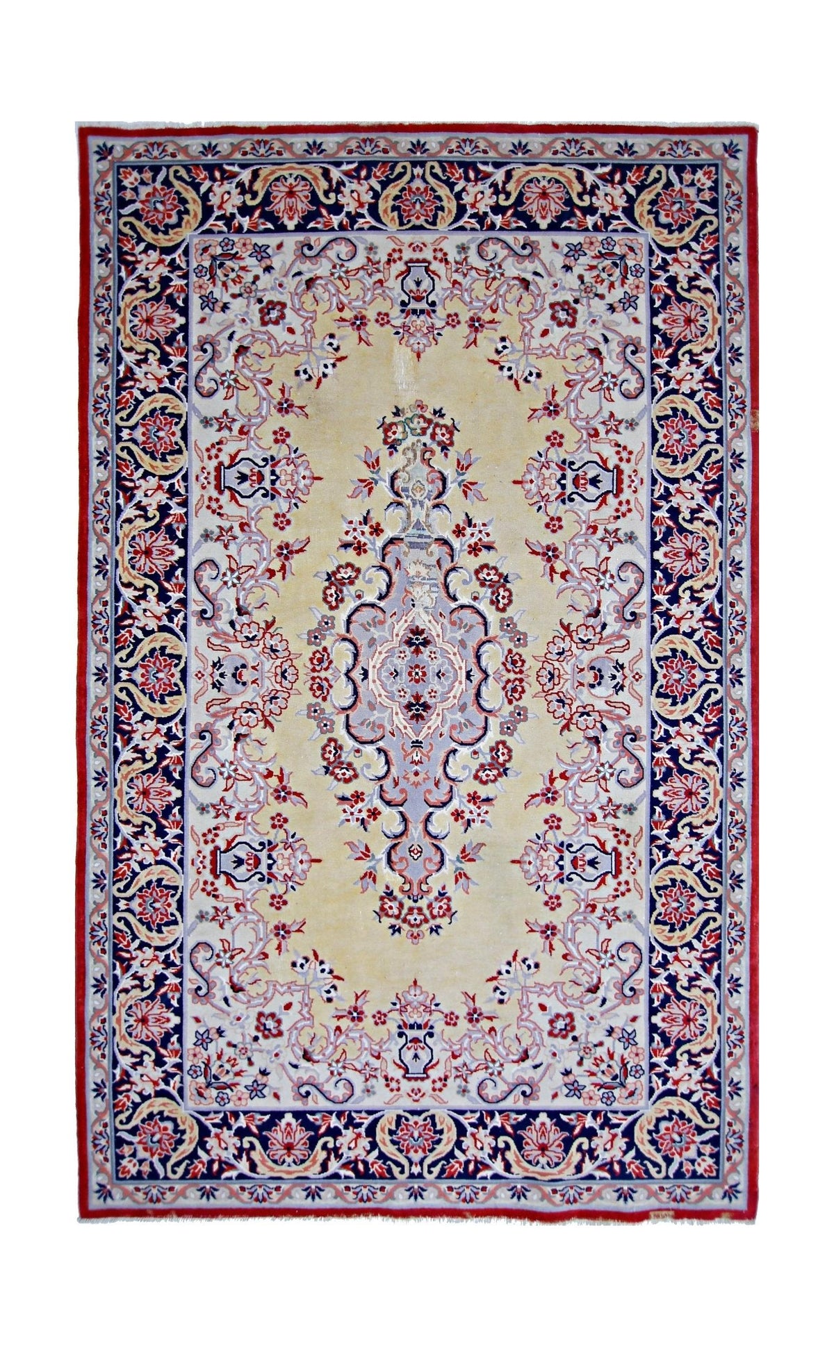 Handmade Vintage Persian Rug | 250 x 153 cm | 8'2" x 5' - Najaf Rugs & Textile