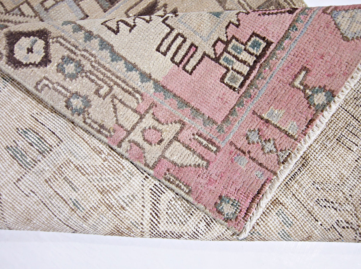 Handmade Vintage Persian Hallway Runner | 308 x 95 cm | 10'1" x 3'1" - Najaf Rugs & Textile