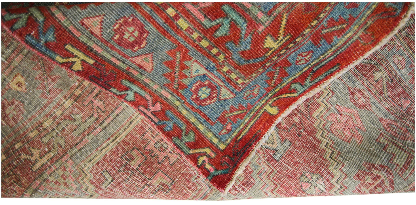 Handmade Vintage Persian Hallway Runner | 370 x 118 cm | 12'2" x 3'10" - Najaf Rugs & Textile