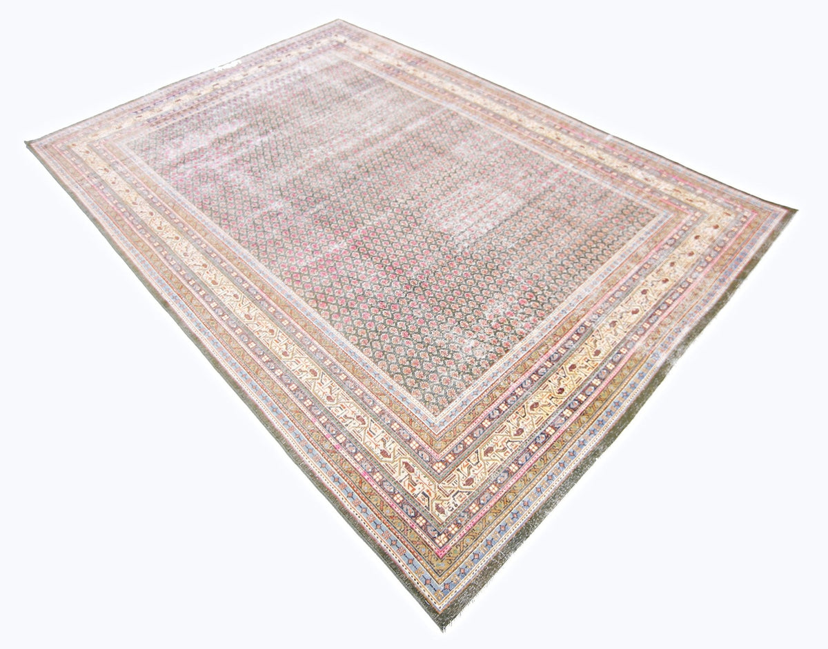 Handmade Vintage Persian Senneh Rug | 288 x 194 cm | 9'5" x 6'4" - Najaf Rugs & Textile