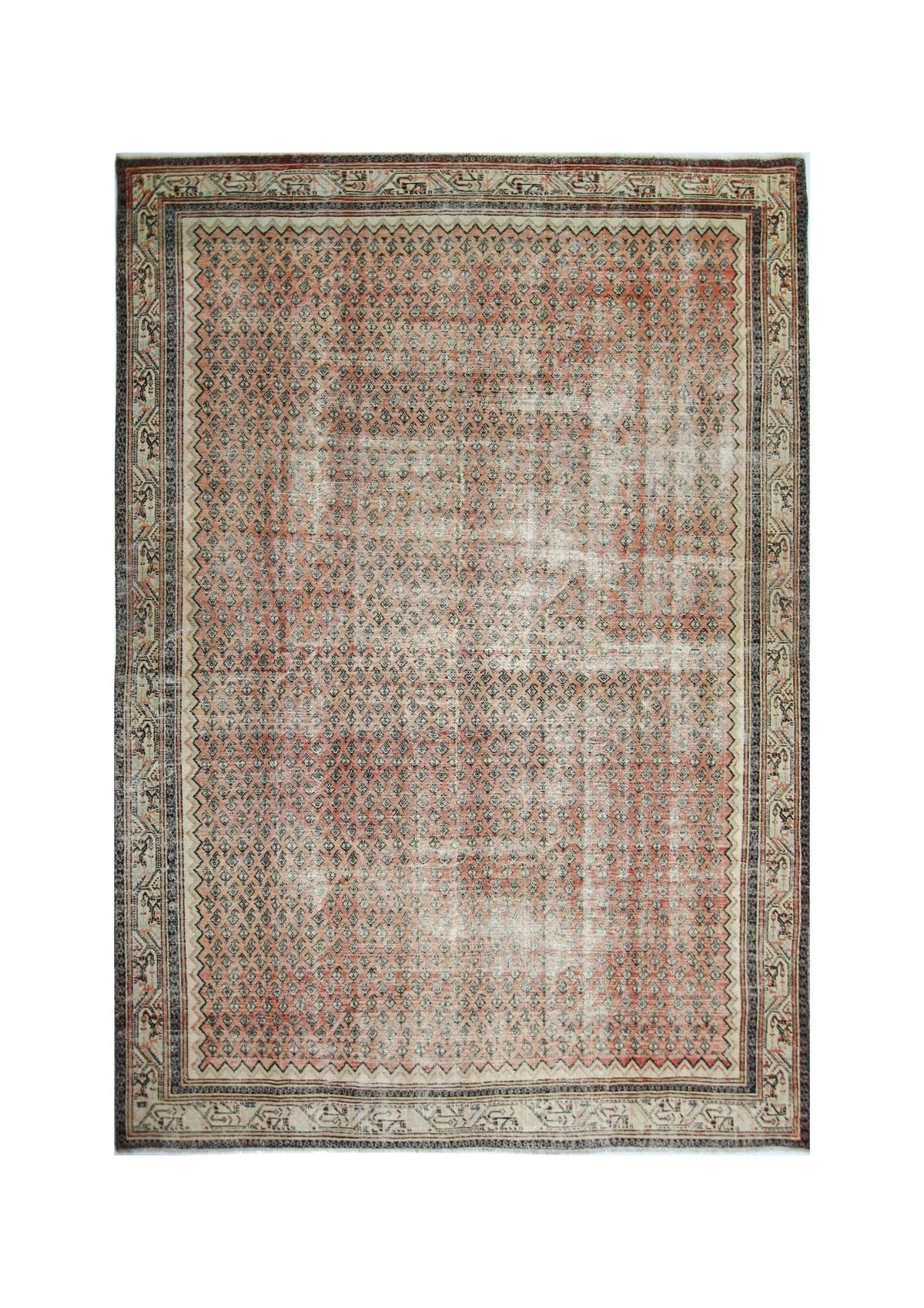 Handmade Vintage Persian Seraband Rug | 328 x 220 cm | 10'9" x 7'3" - Najaf Rugs & Textile