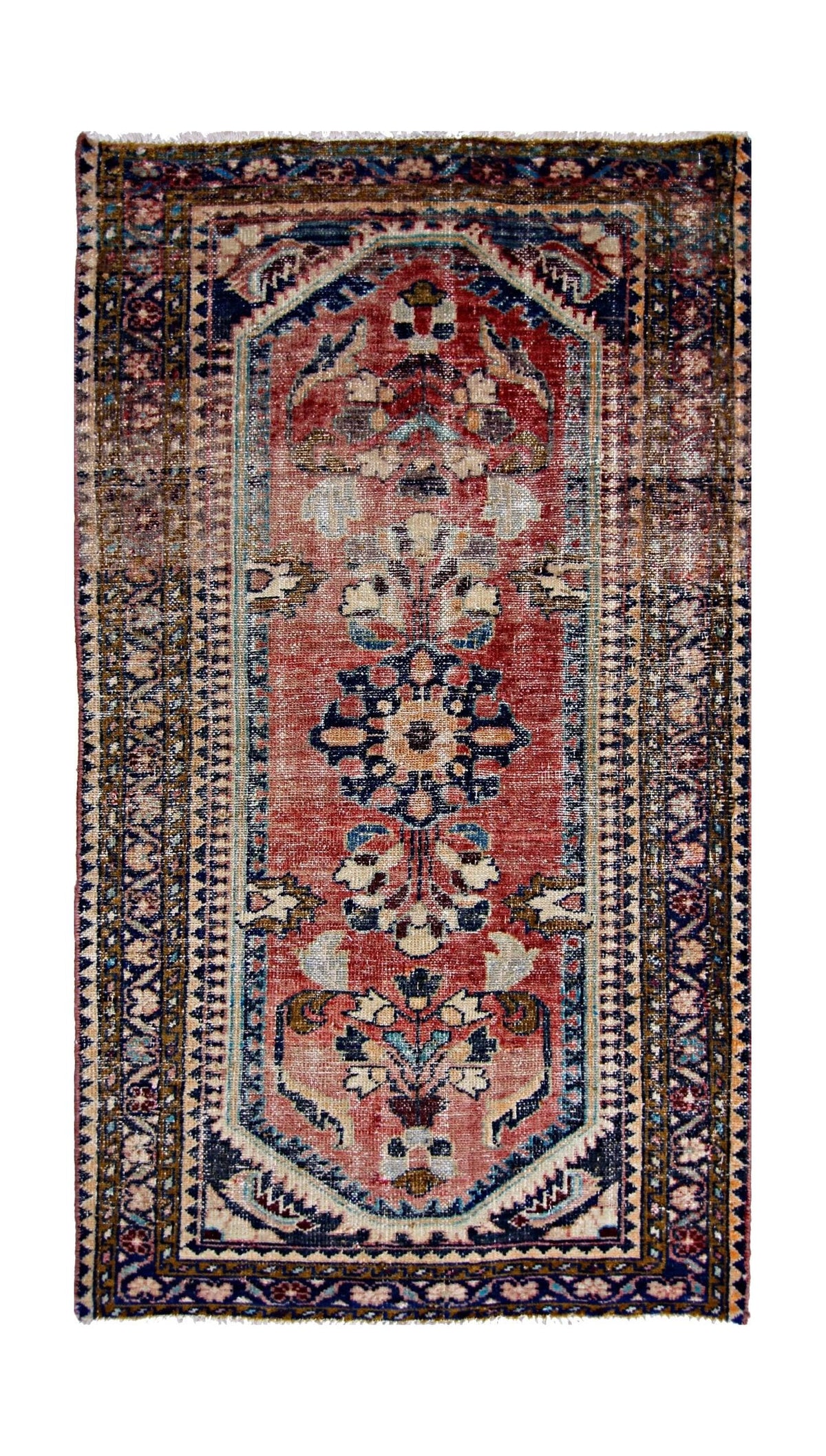 Handmade Vintage Persian Rug | 125 x 71 cm | 4'1" x 2'4" - Najaf Rugs & Textile