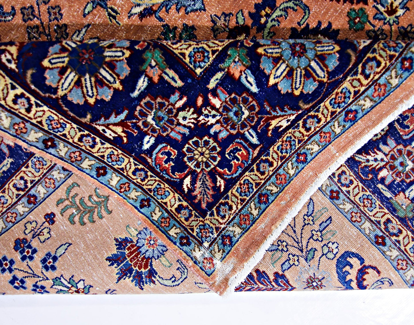 Handmade Vintage Persian Sarouk Rug | 286 x 192 cm | 9'4" x 6'4" - Najaf Rugs & Textile