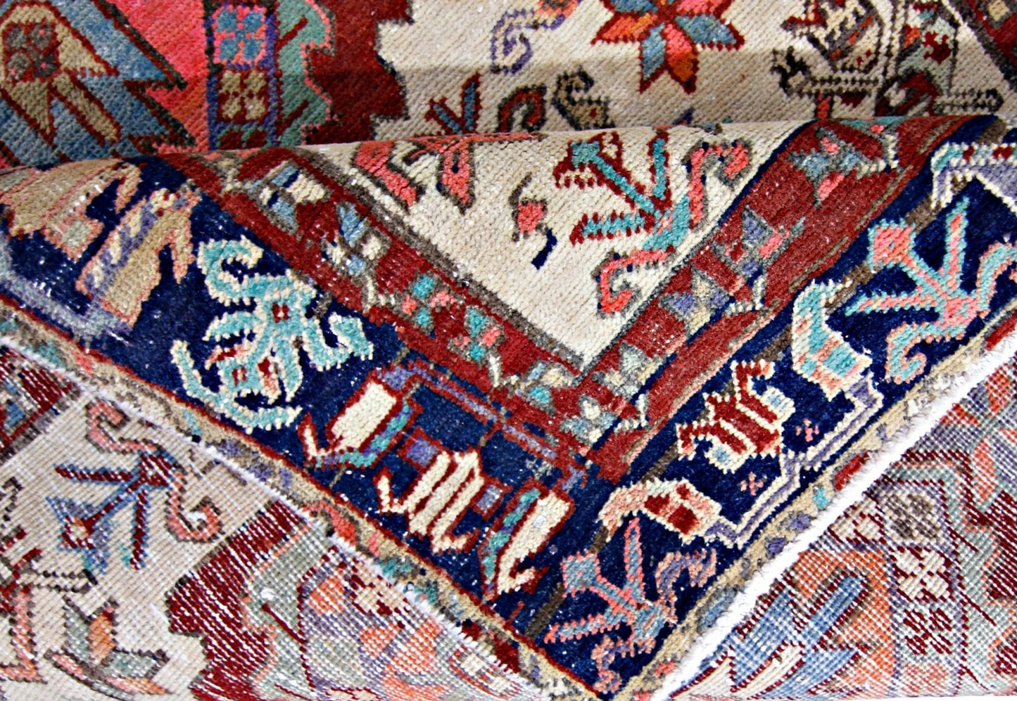 Handmade Vintage Persian Hallway Runner | 297 x 113 cm | 9'9" x 3'8" - Najaf Rugs & Textile