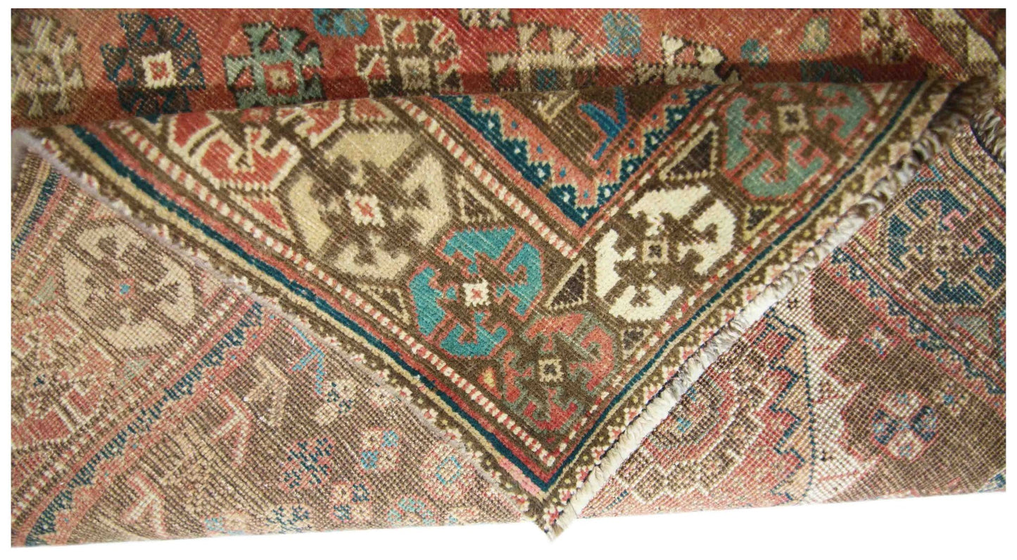 Handmade Vintage Persian Shiraz Rug | 254 x 173 cm | 8'4" x 5'8" - Najaf Rugs & Textile
