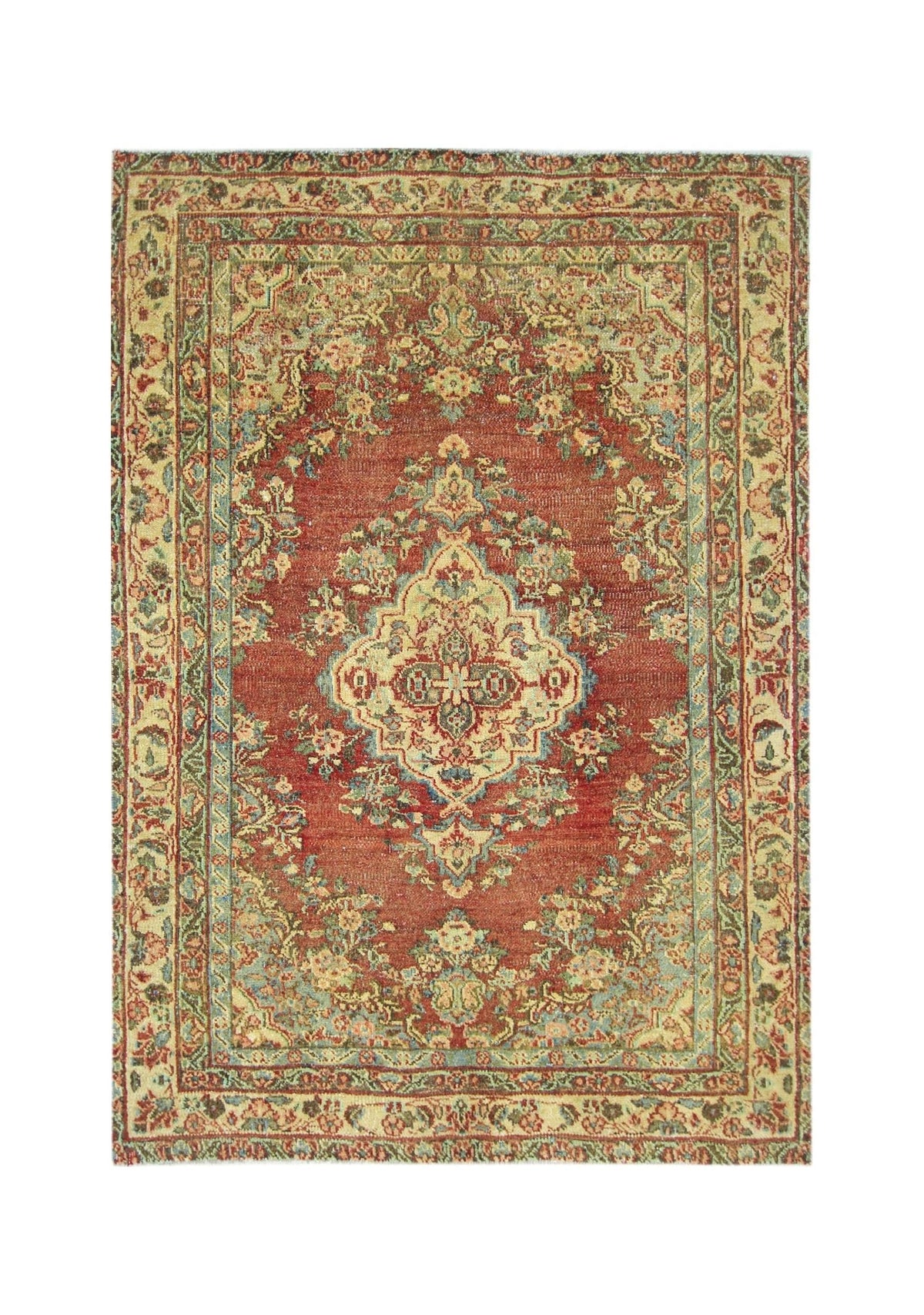 Handmade Vintage Persian Rug | 155 x 112 cm | 5'1" x 3'8" - Najaf Rugs & Textile