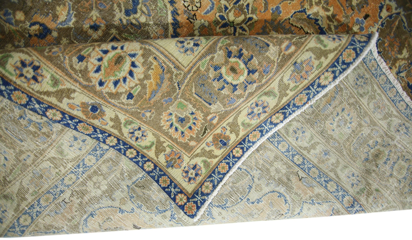 Handmade Vintage Persian Tabriz Rug | 295 x 196 cm | 9'8" x 6'5" - Najaf Rugs & Textile