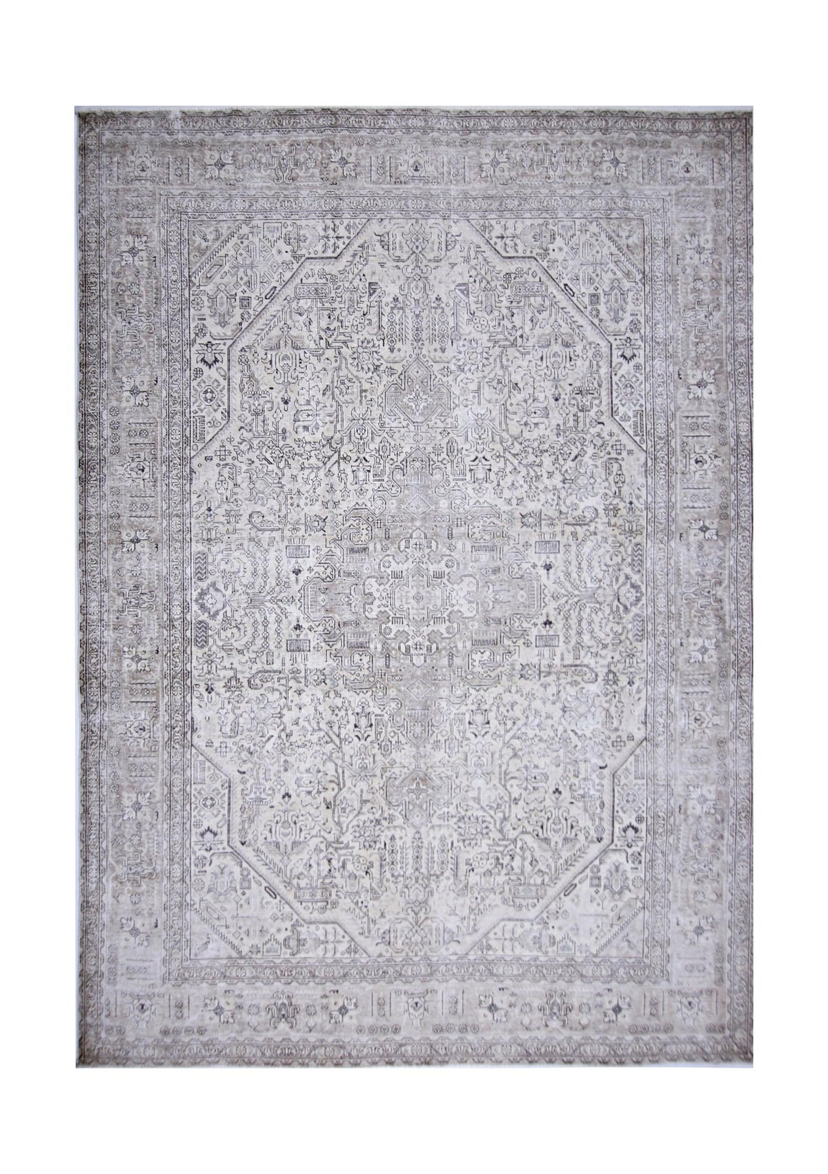 Handmade Vintage Persian Tabriz Rug | 326 x 246 cm | 10'8" x 8'1" - Najaf Rugs & Textile